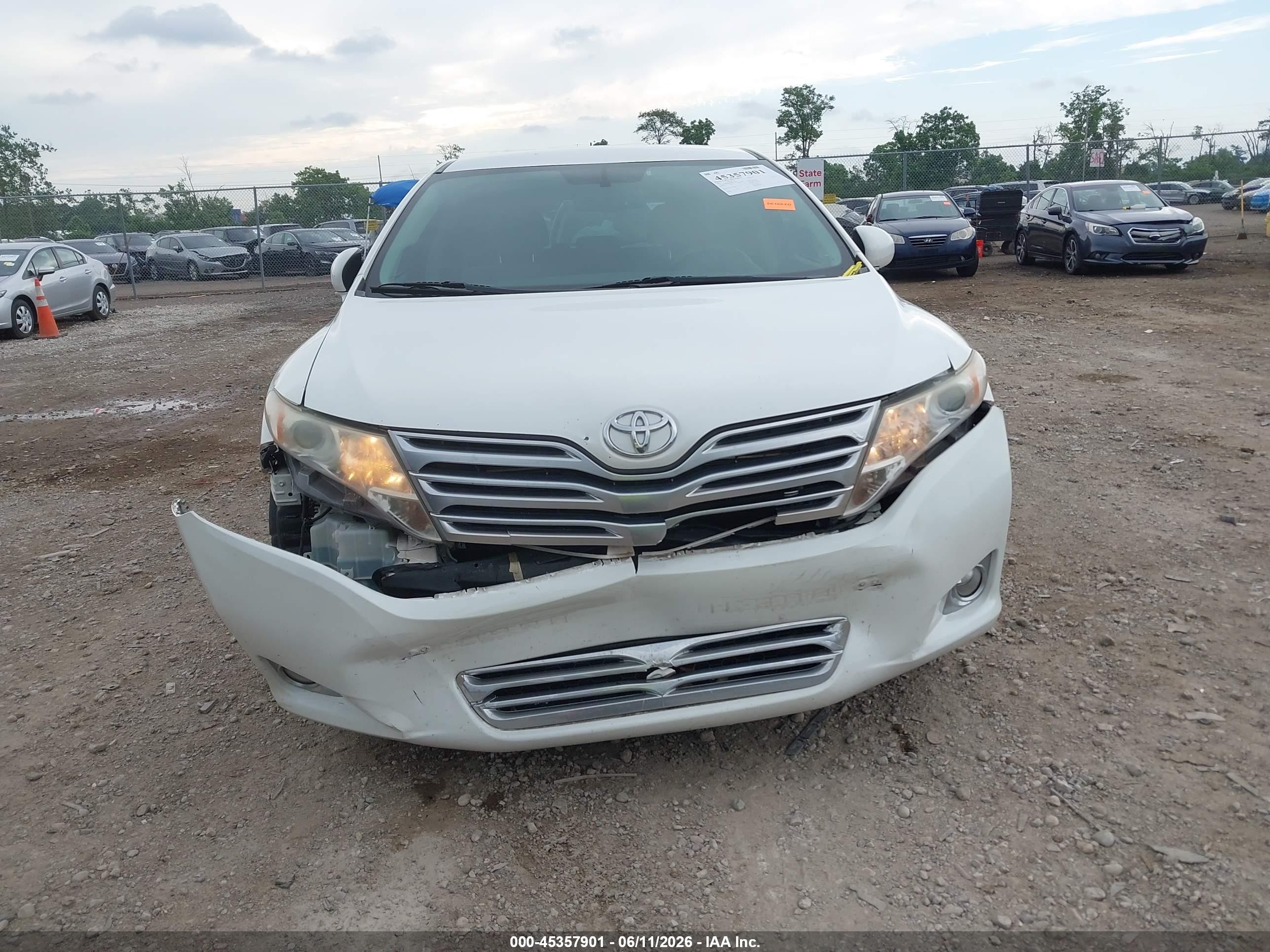 2011 Toyota Venza Base V6 White vin: 4T3BK3BB4BU054242