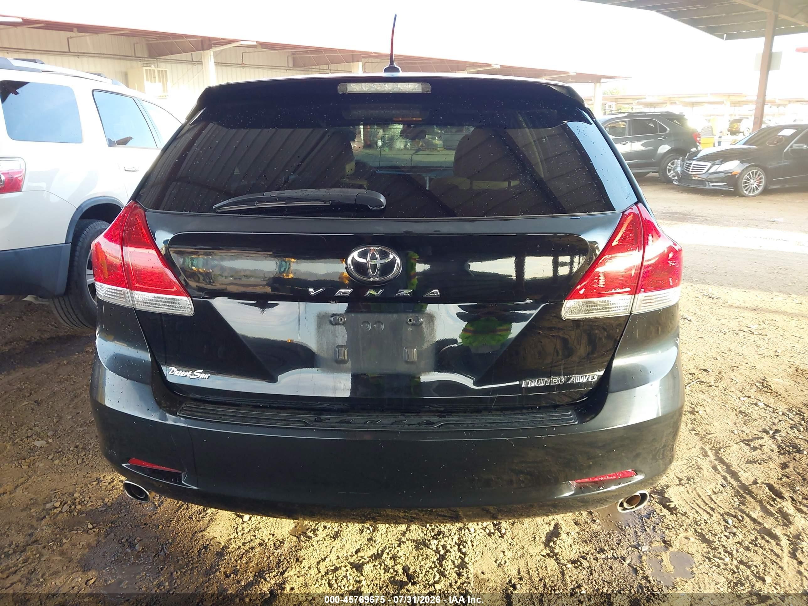 2012 Toyota Venza Limited V6 Black vin: 4T3BK3BB4CU067963