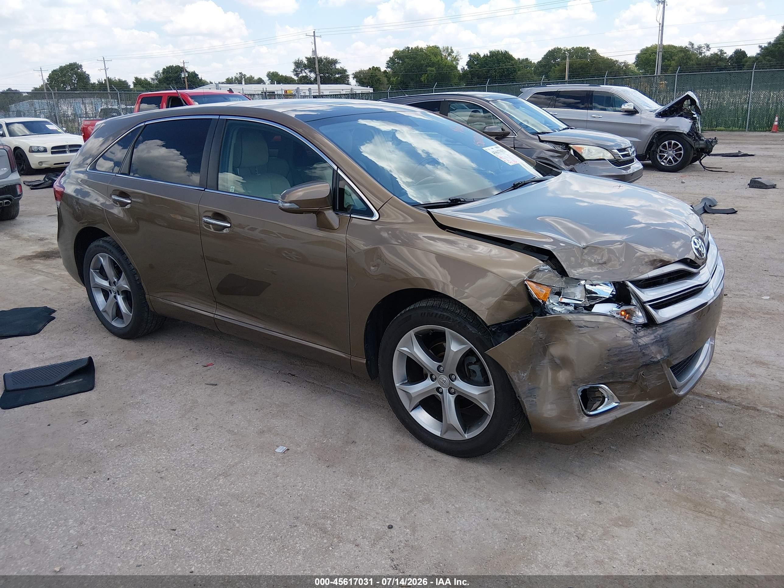 2013 Toyota Venza Xle V6 Brown vin: 4T3BK3BB4DU081153