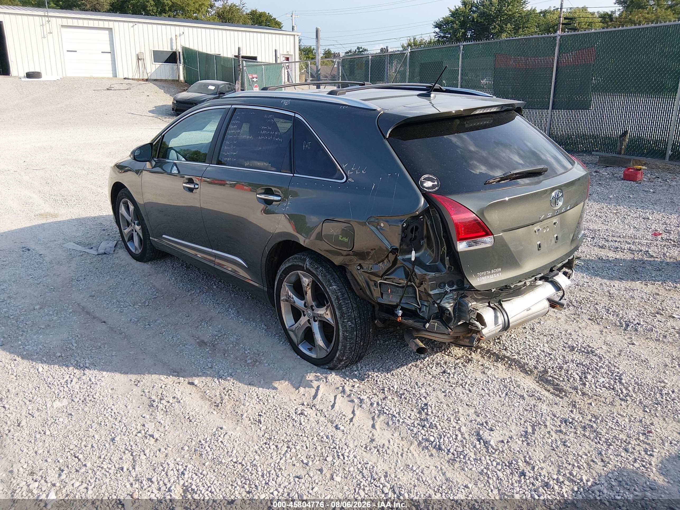 2013 Toyota Venza Xle V6 Зеленый vin: 4T3BK3BB4DU094386