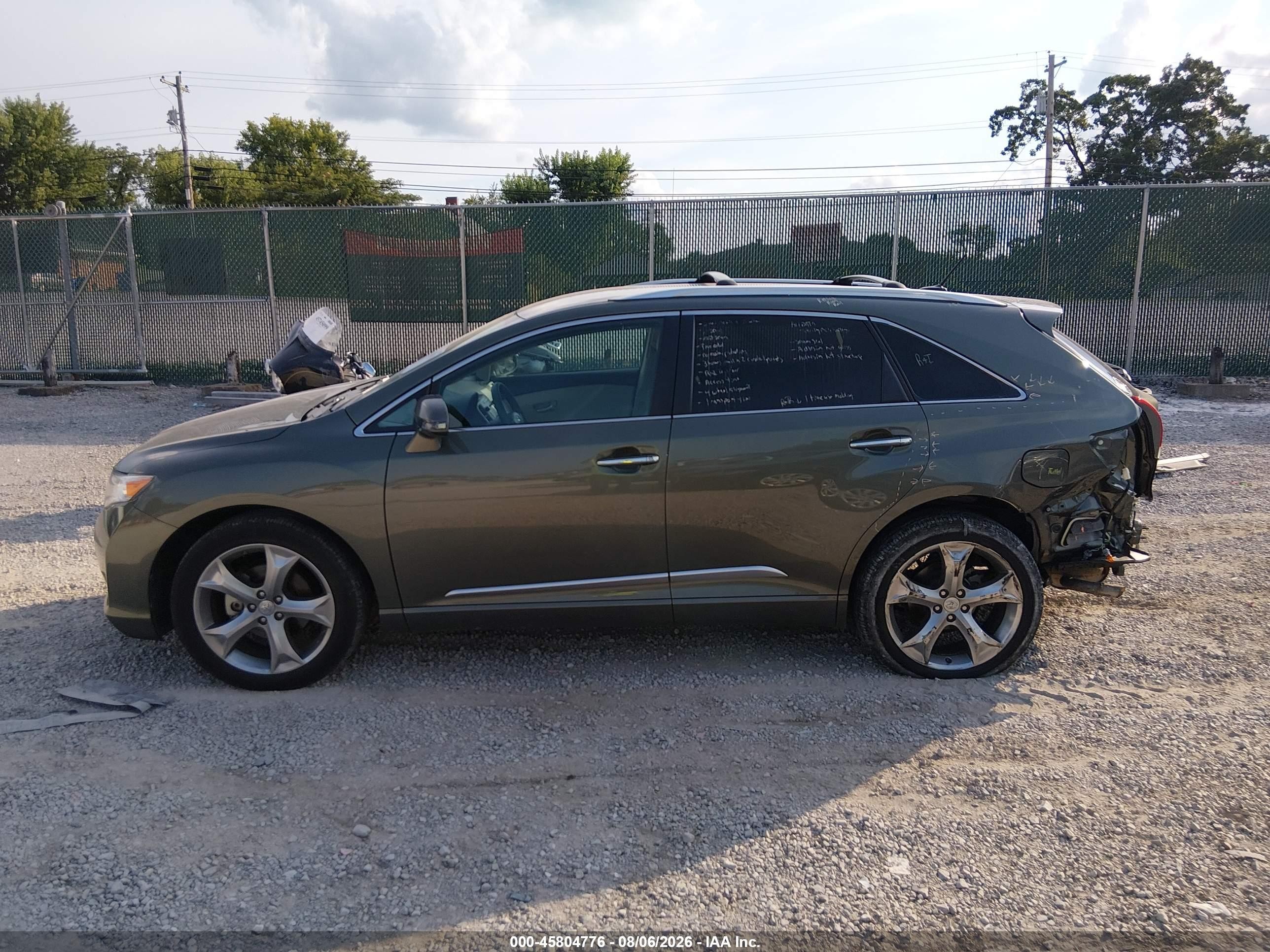 2013 Toyota Venza Xle V6 Зеленый vin: 4T3BK3BB4DU094386