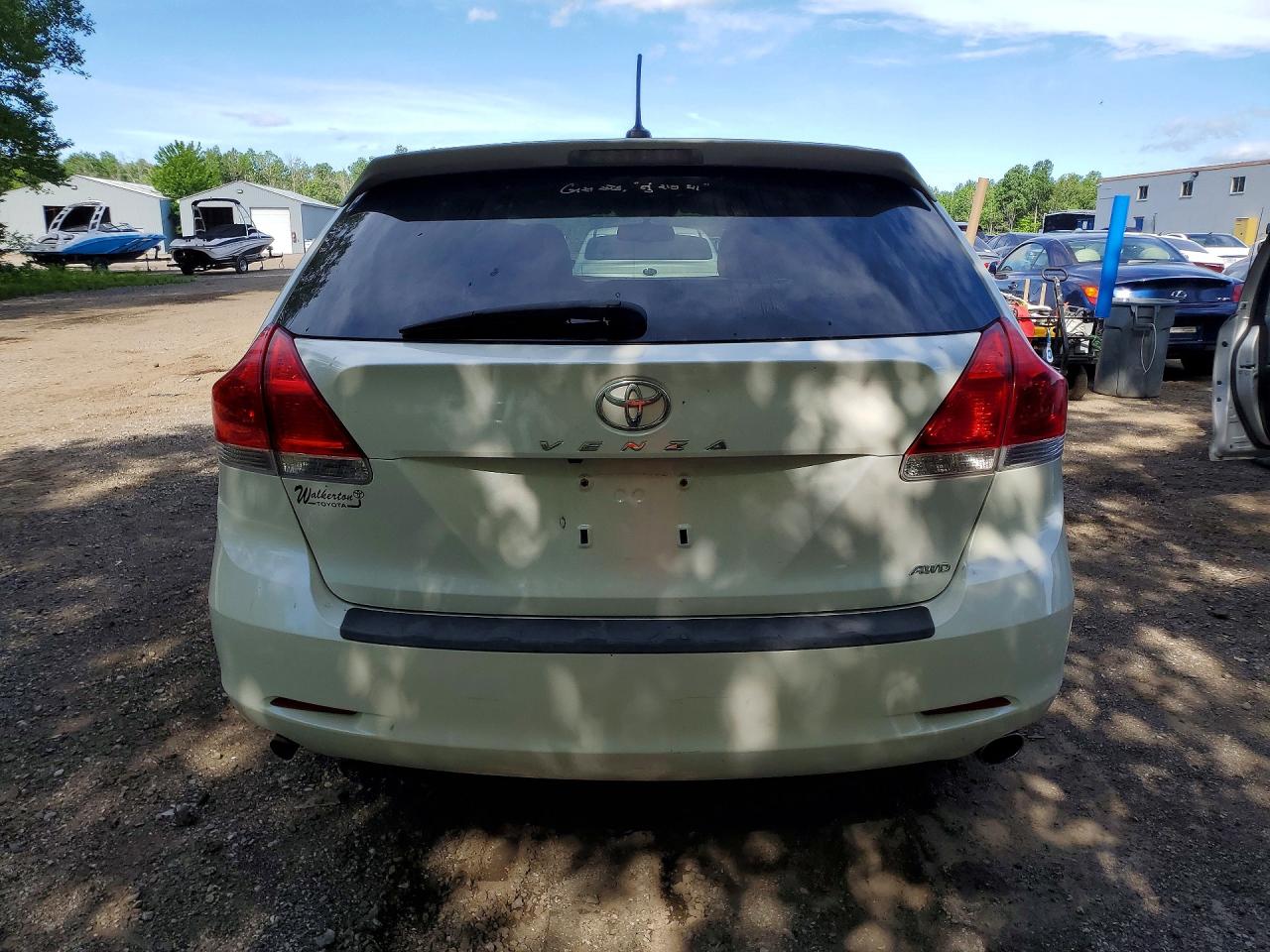 2010 Toyota Venza Awd V6 White vin: 4T3BK3BB5AU030479