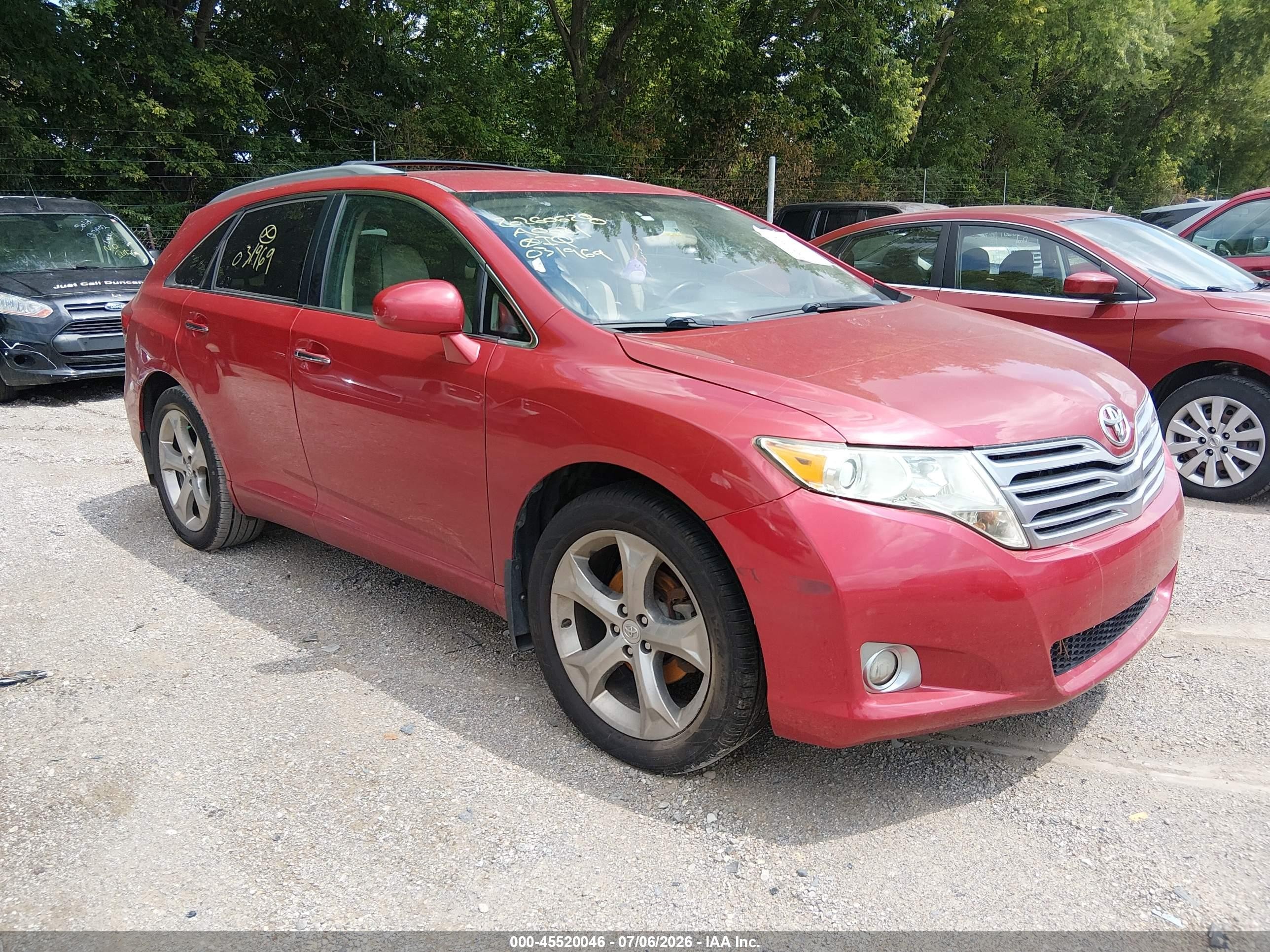 2010 Toyota Venza Base V6 Red vin: 4T3BK3BB5AU031969