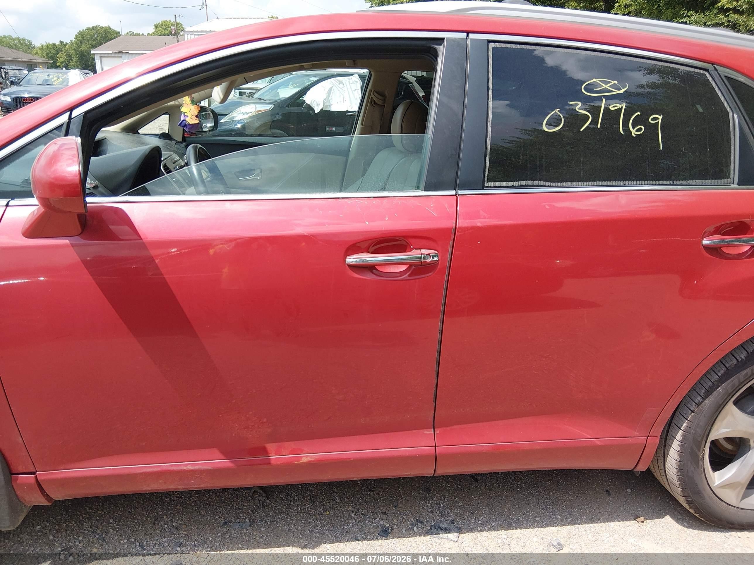 2010 Toyota Venza Base V6 Red vin: 4T3BK3BB5AU031969