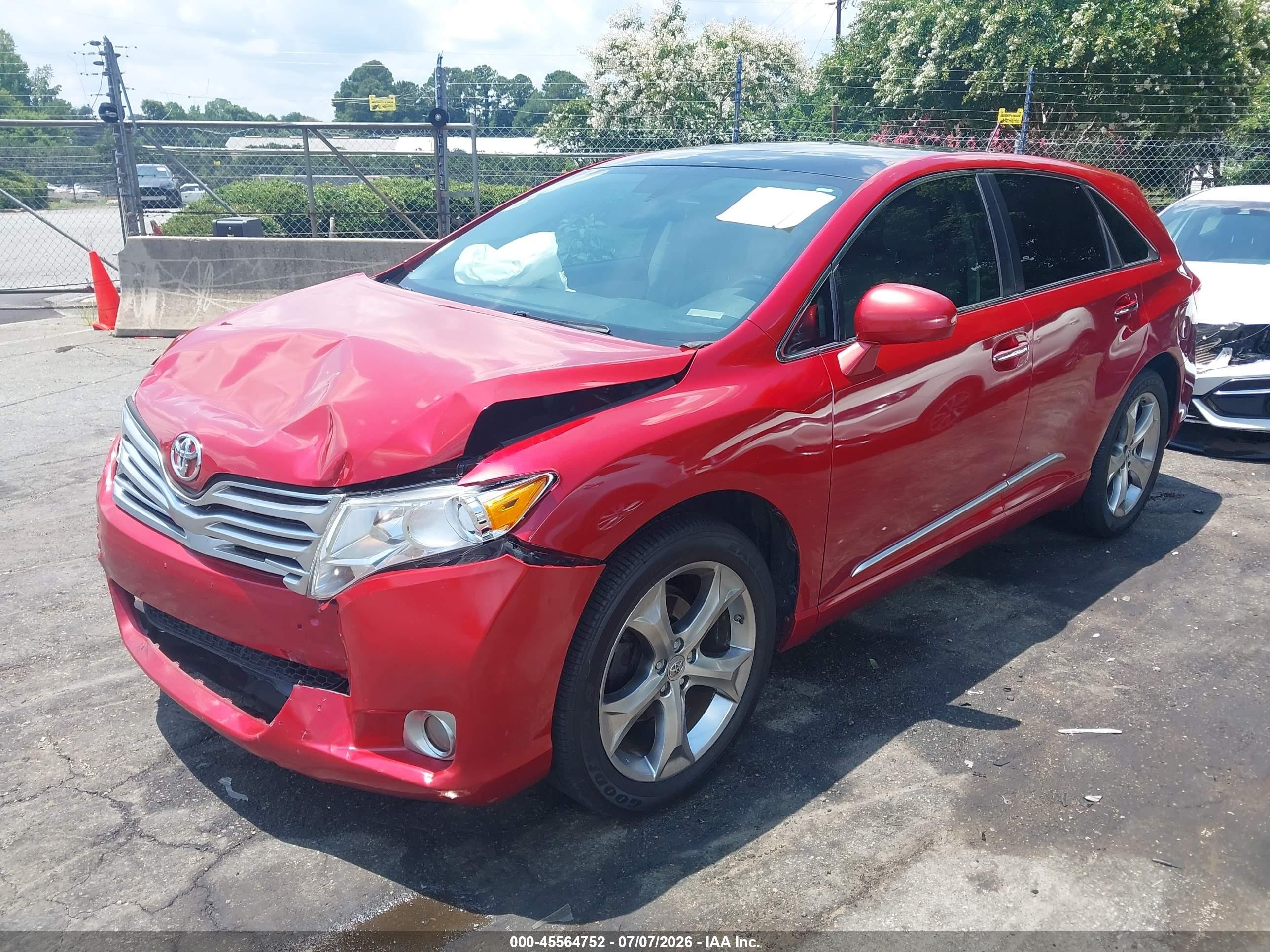 2011 Toyota Venza Base V6 Red vin: 4T3BK3BB5BU047896