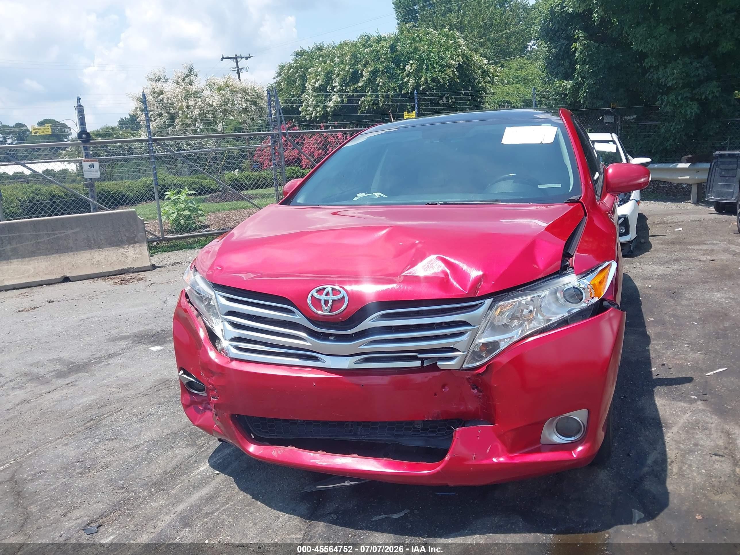 2011 Toyota Venza Base V6 Red vin: 4T3BK3BB5BU047896