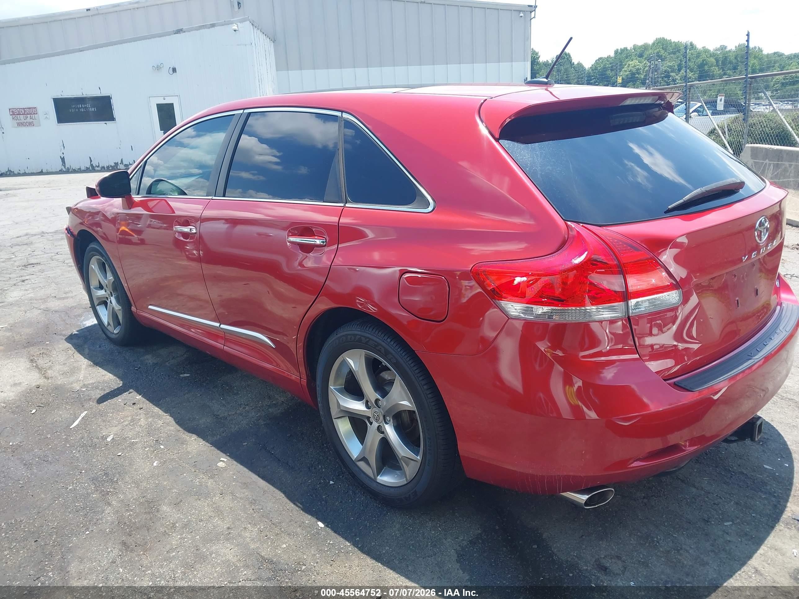 2011 Toyota Venza Base V6 Red vin: 4T3BK3BB5BU047896
