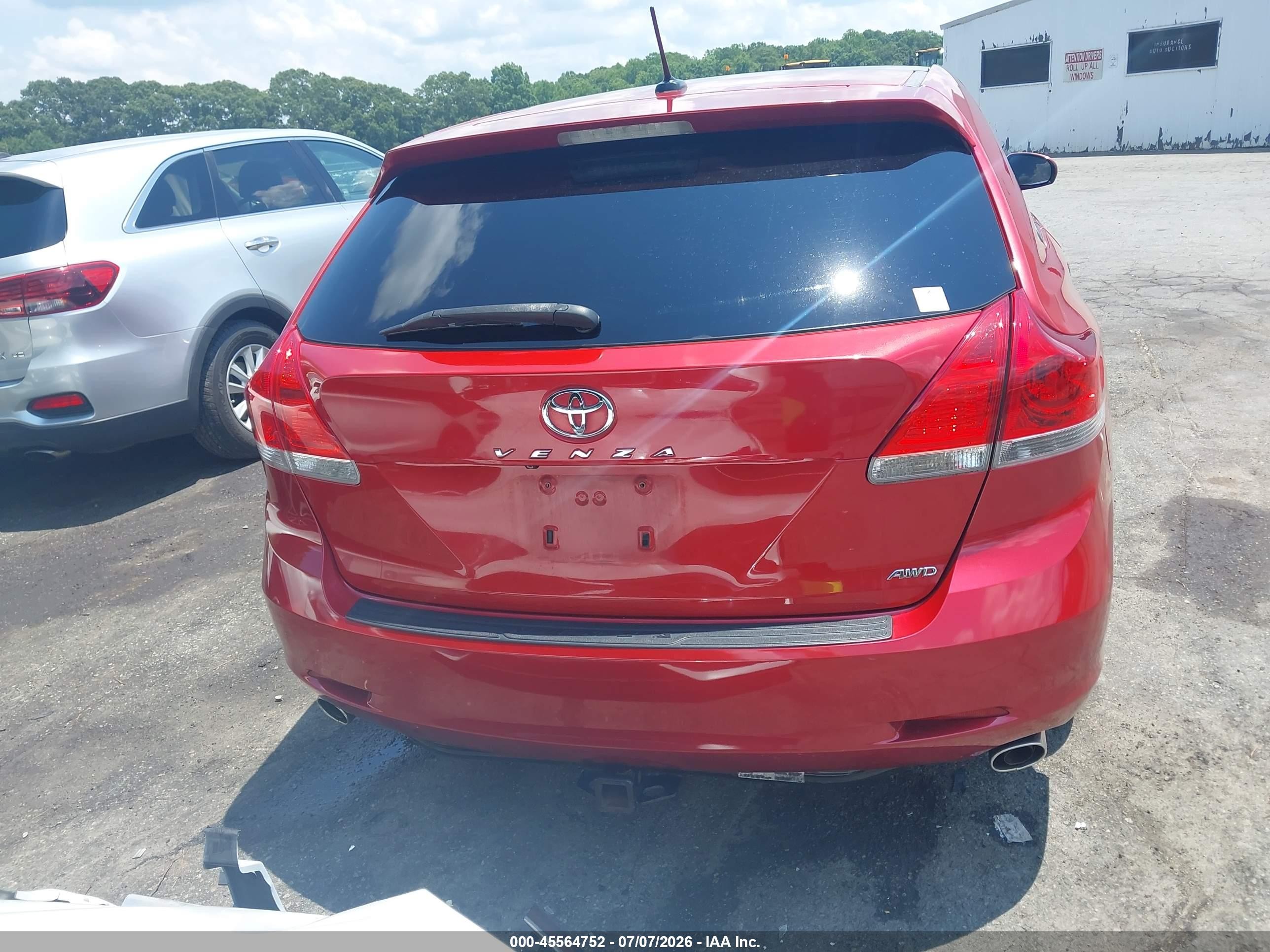 2011 Toyota Venza Base V6 Red vin: 4T3BK3BB5BU047896