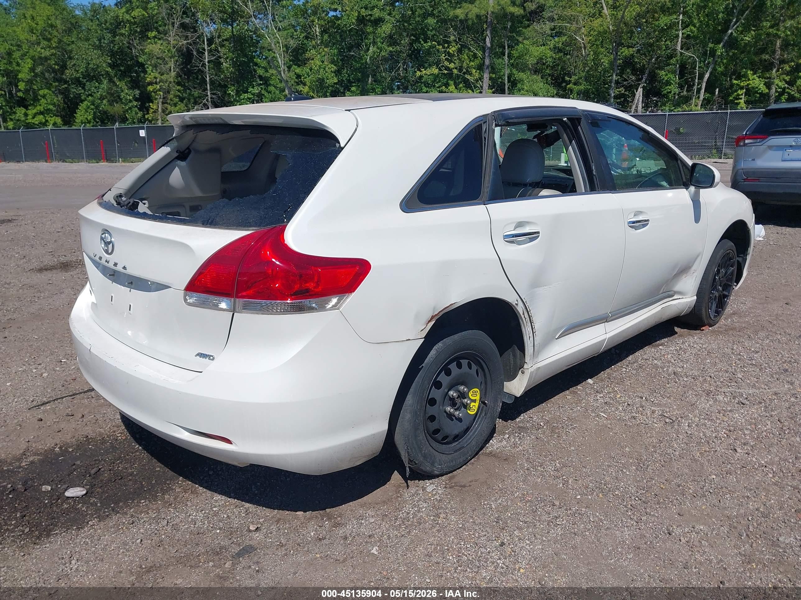 2011 Toyota Venza Base V6 White vin: 4T3BK3BB5BU059482