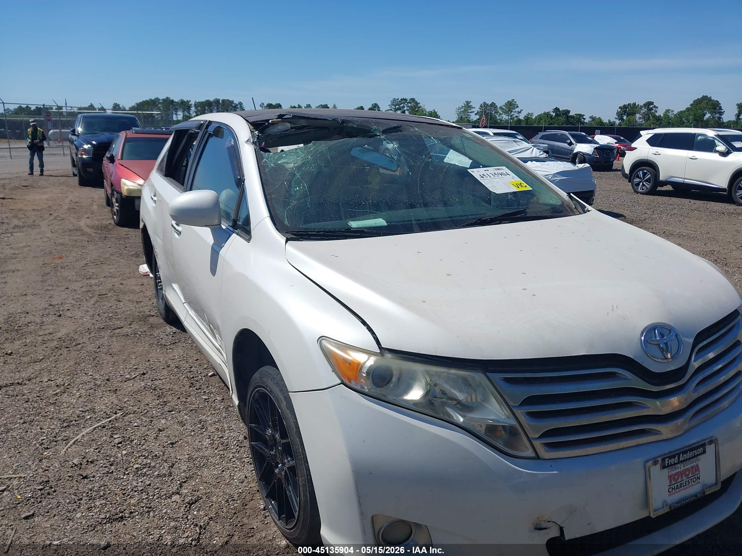2011 Toyota Venza Base V6 White vin: 4T3BK3BB5BU059482