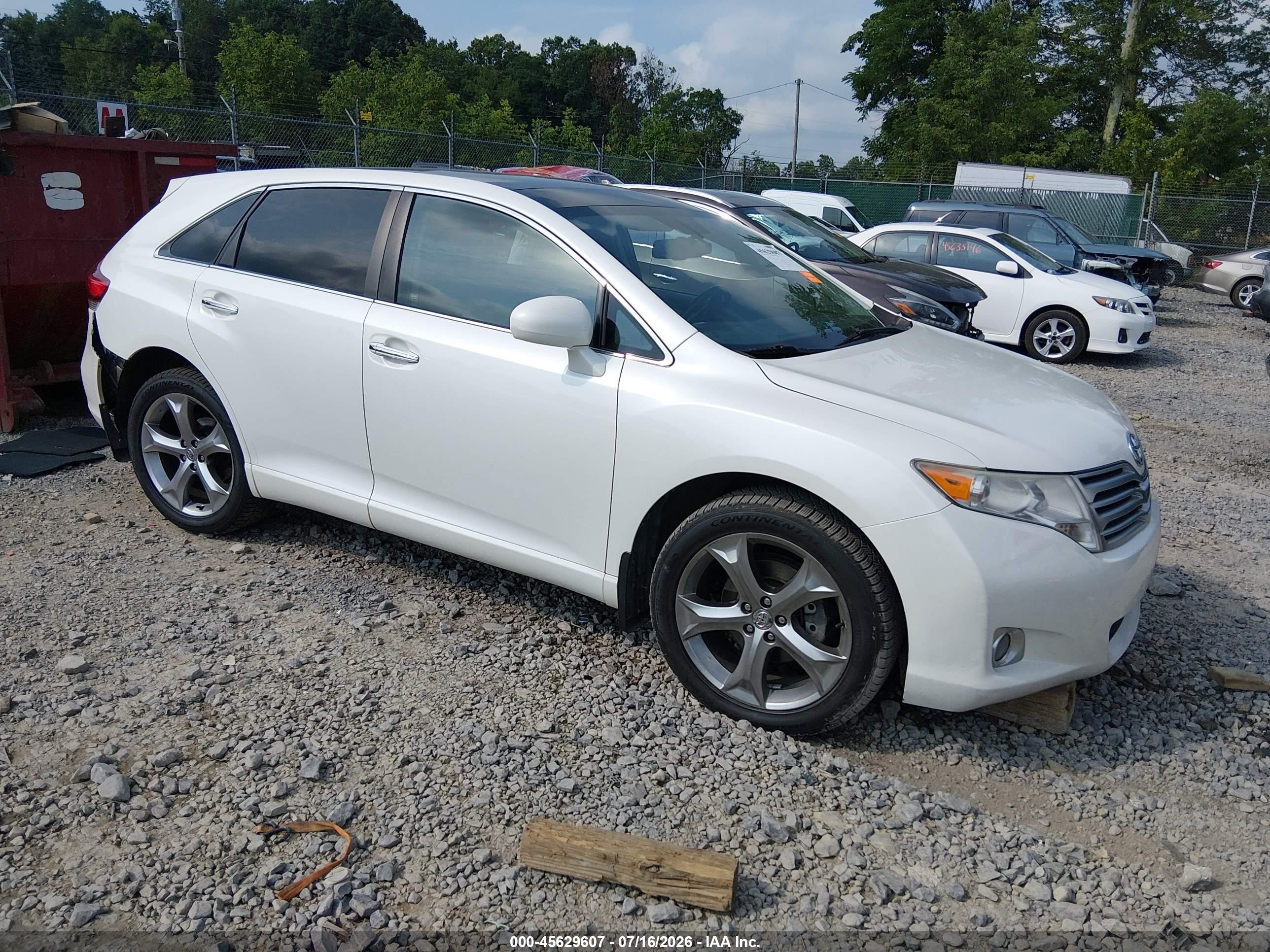 2012 Toyota Venza Limited V6 White vin: 4T3BK3BB5CU065607