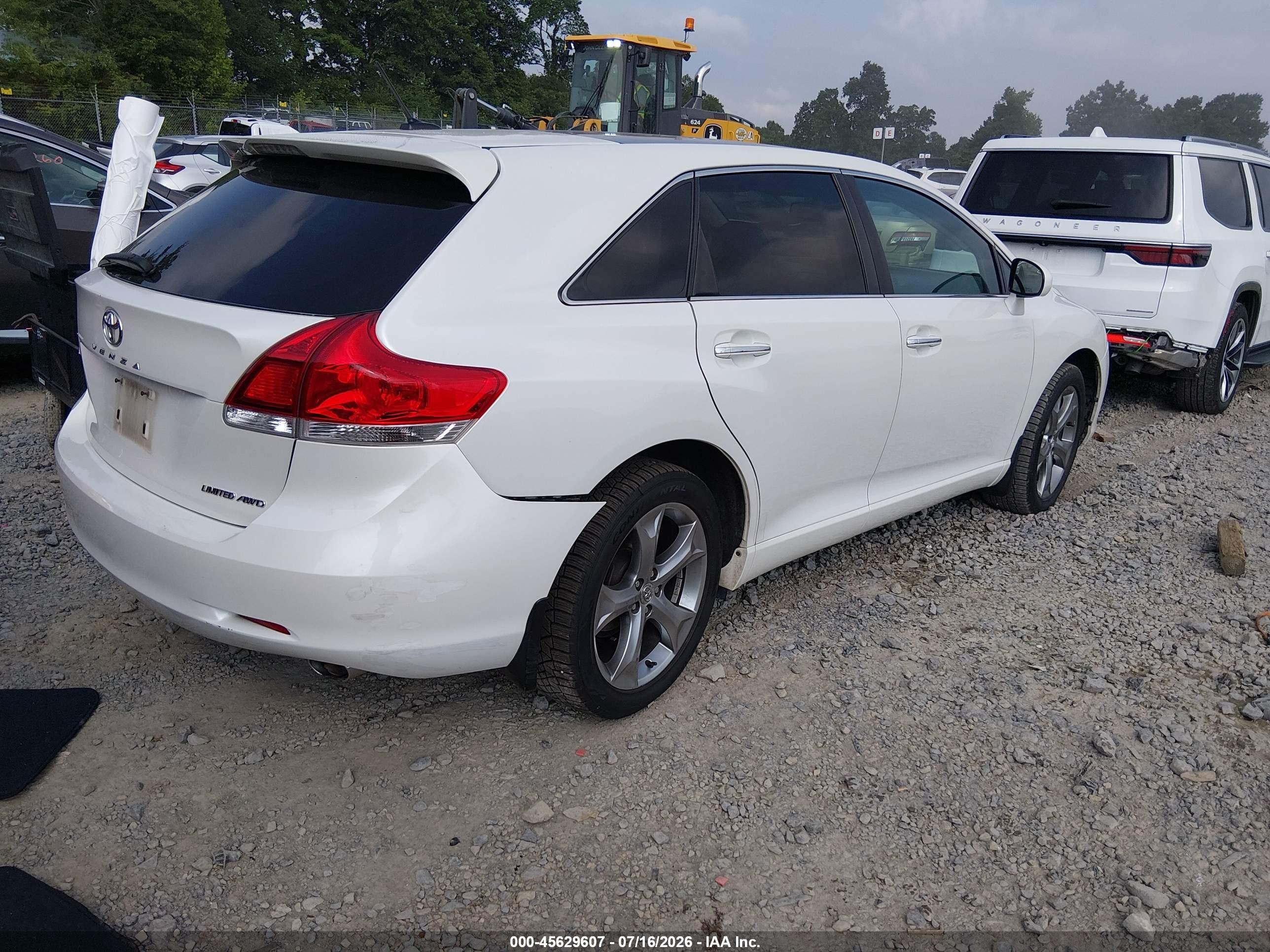 2012 Toyota Venza Limited V6 White vin: 4T3BK3BB5CU065607