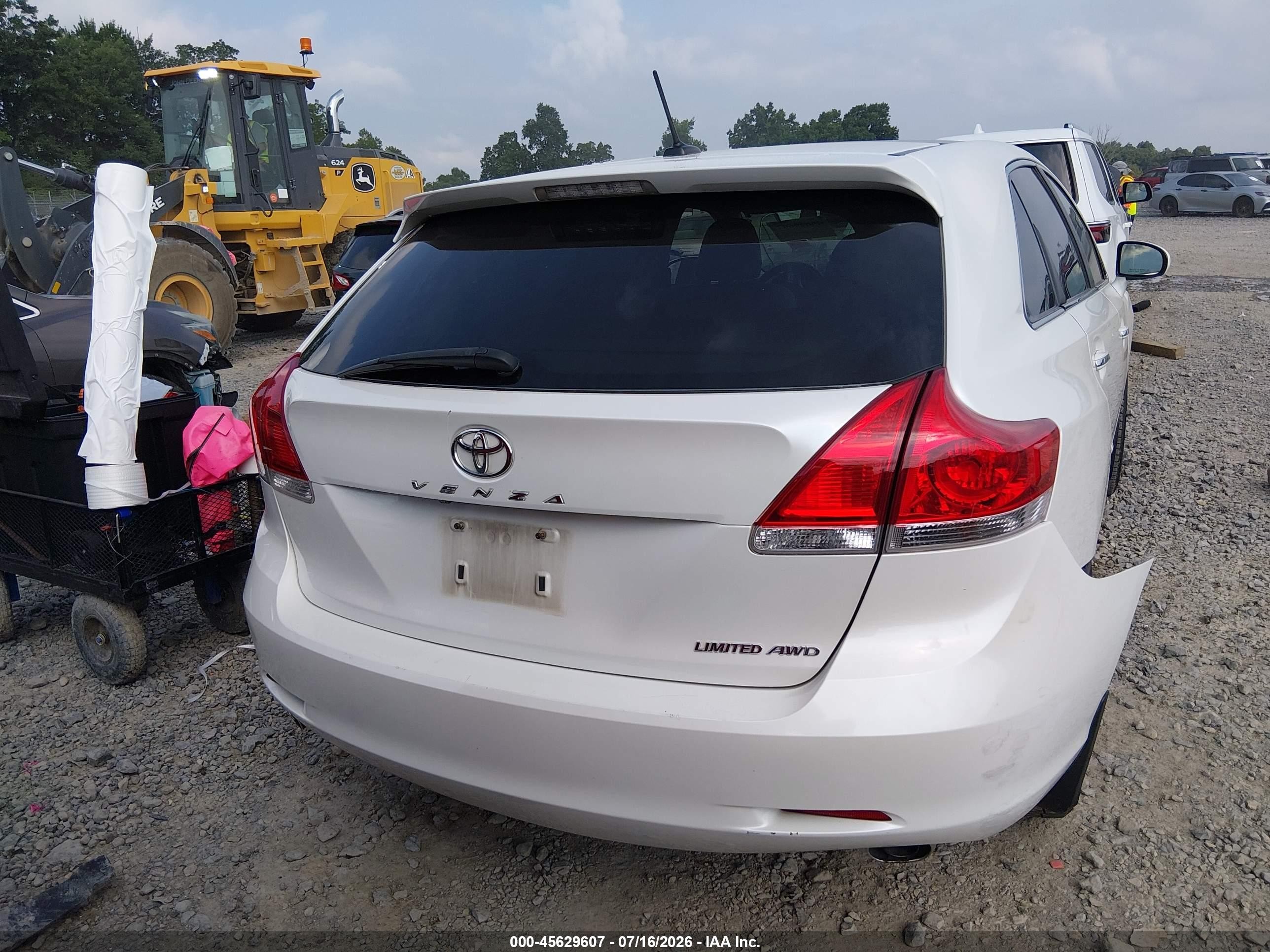 2012 Toyota Venza Limited V6 White vin: 4T3BK3BB5CU065607
