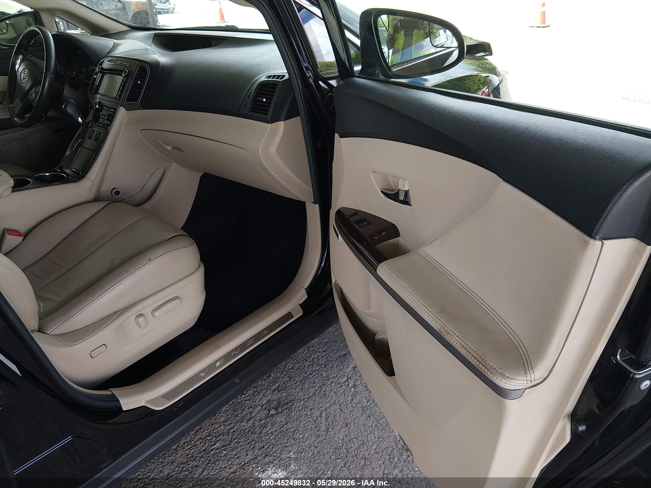 2013 Toyota Venza Xle V6 Black vin: 4T3BK3BB5DU082358