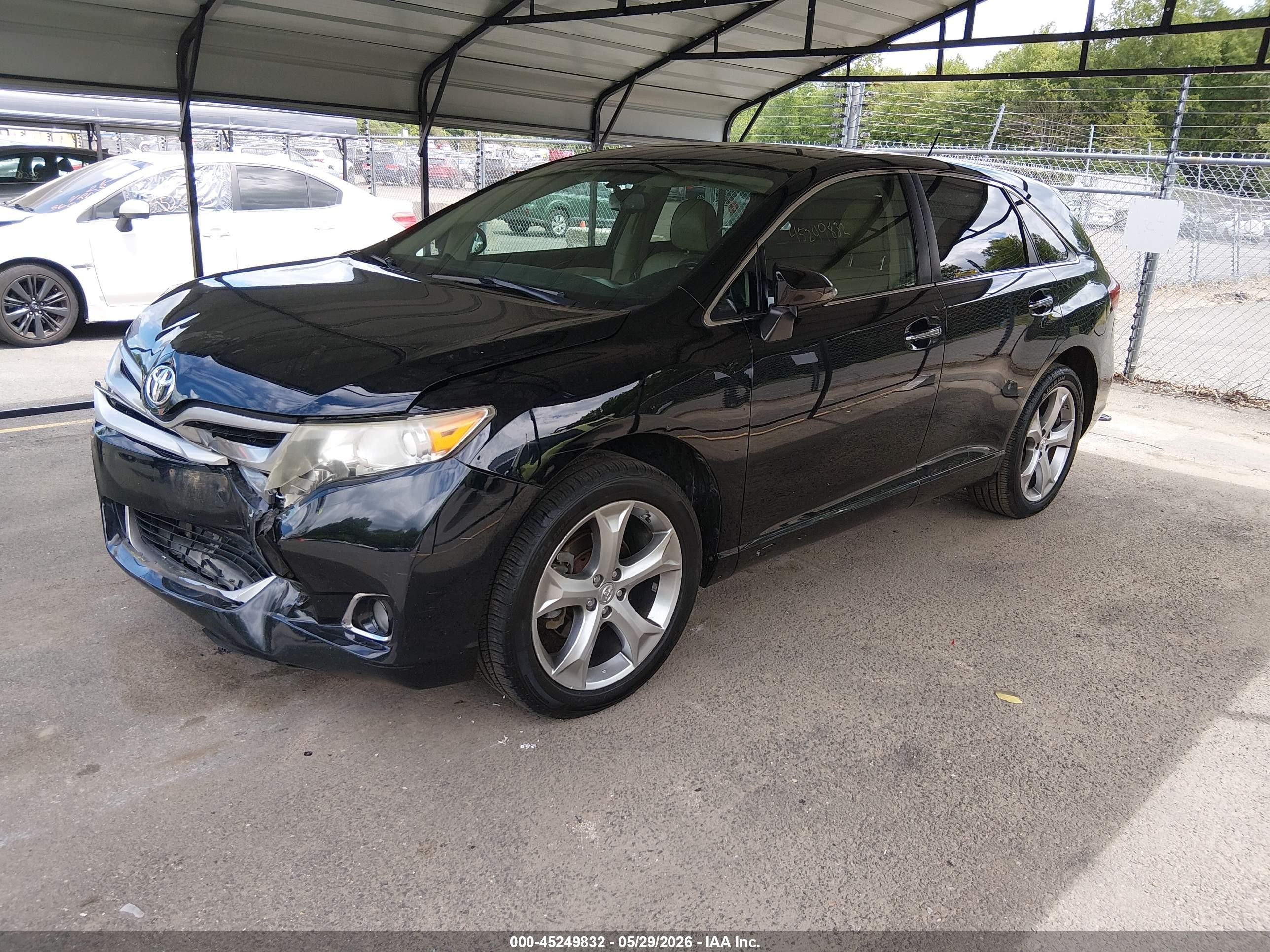 2013 Toyota Venza Xle V6 Black vin: 4T3BK3BB5DU082358