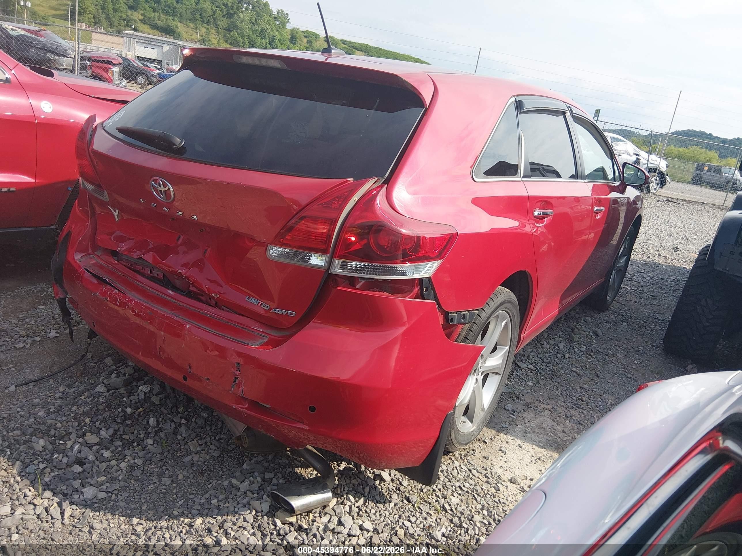 2015 Toyota Venza Limited V6 Red vin: 4T3BK3BB5FU109562
