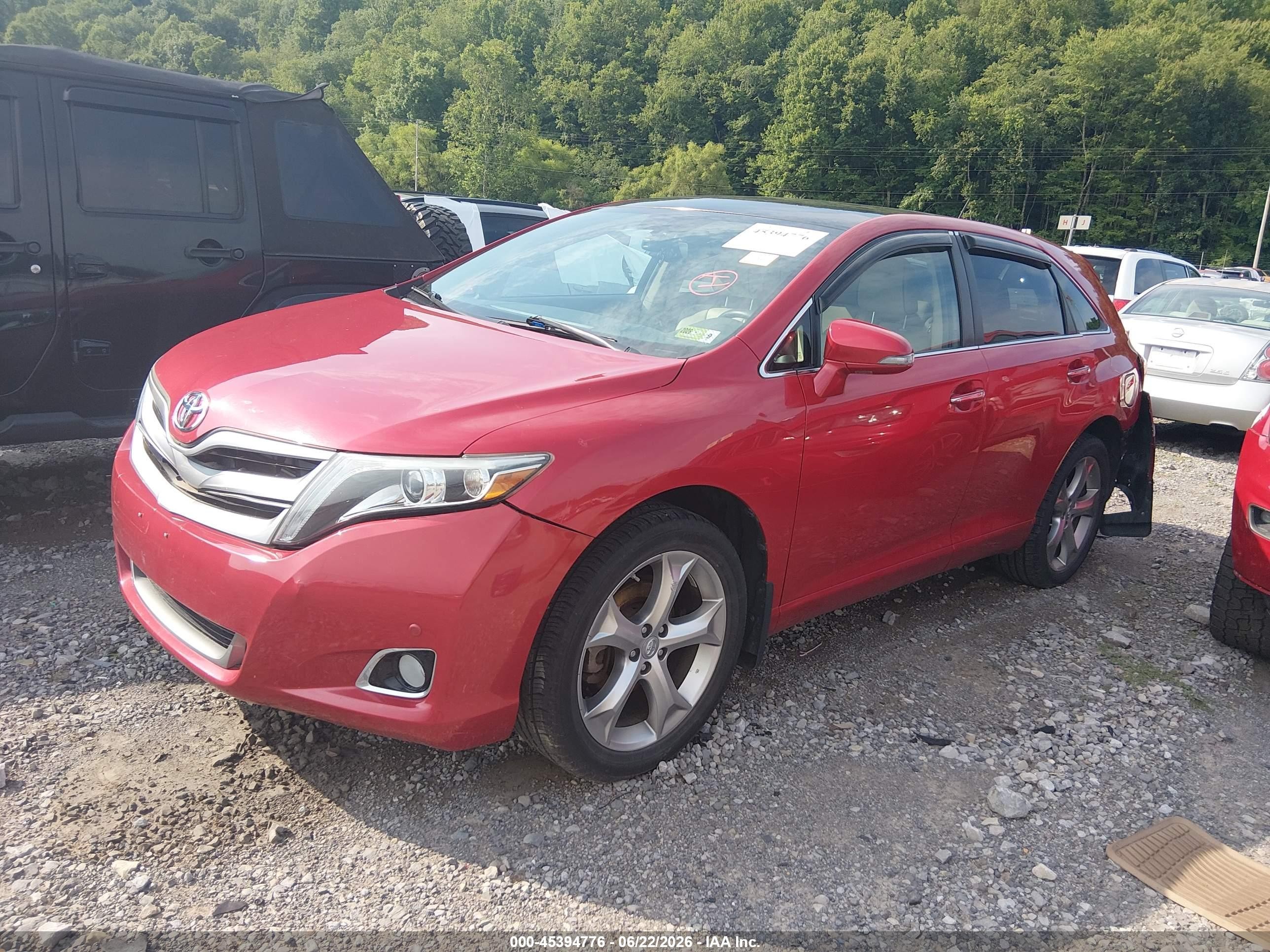 2015 Toyota Venza Limited V6 Red vin: 4T3BK3BB5FU109562