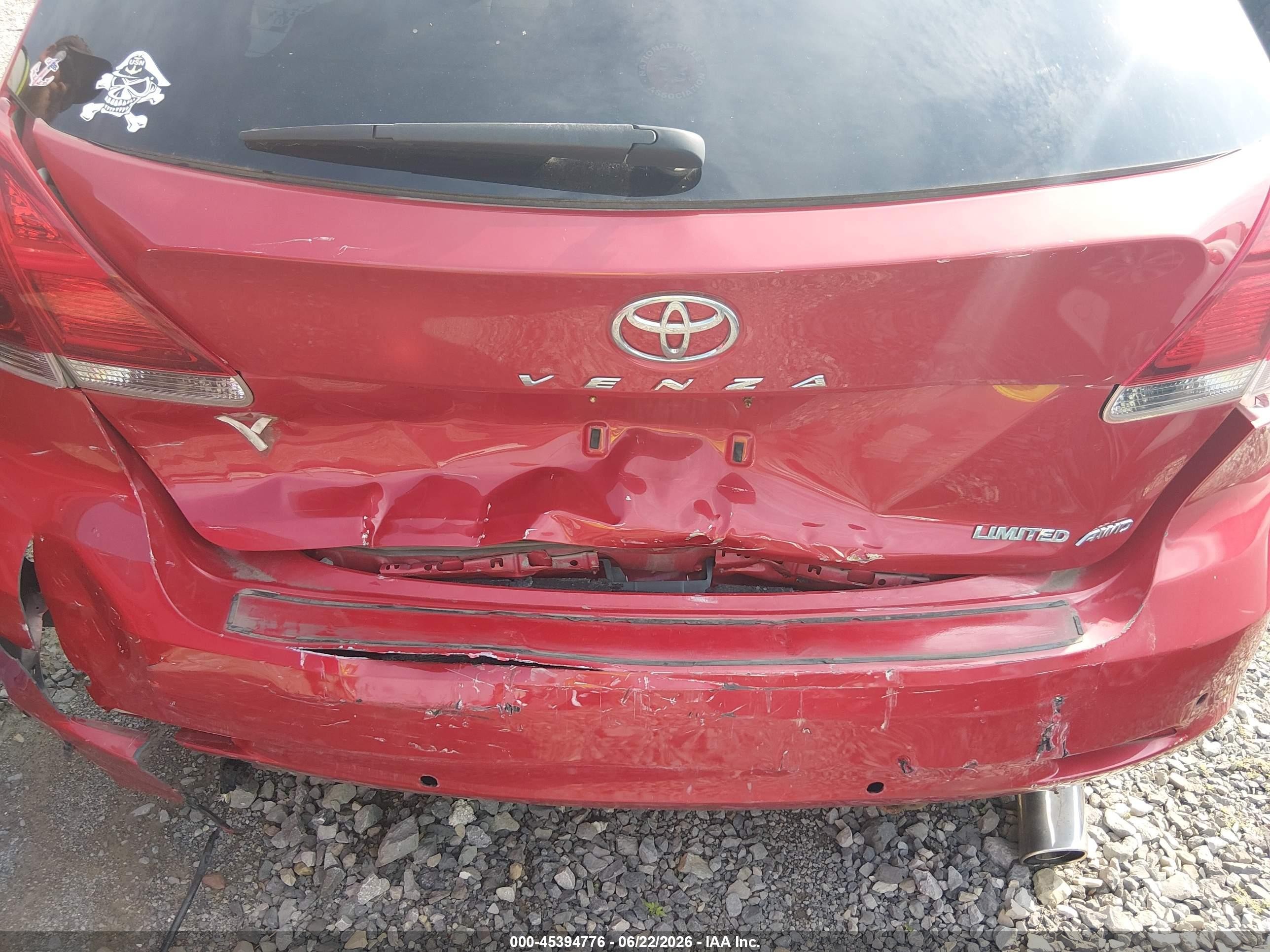 2015 Toyota Venza Limited V6 Red vin: 4T3BK3BB5FU109562