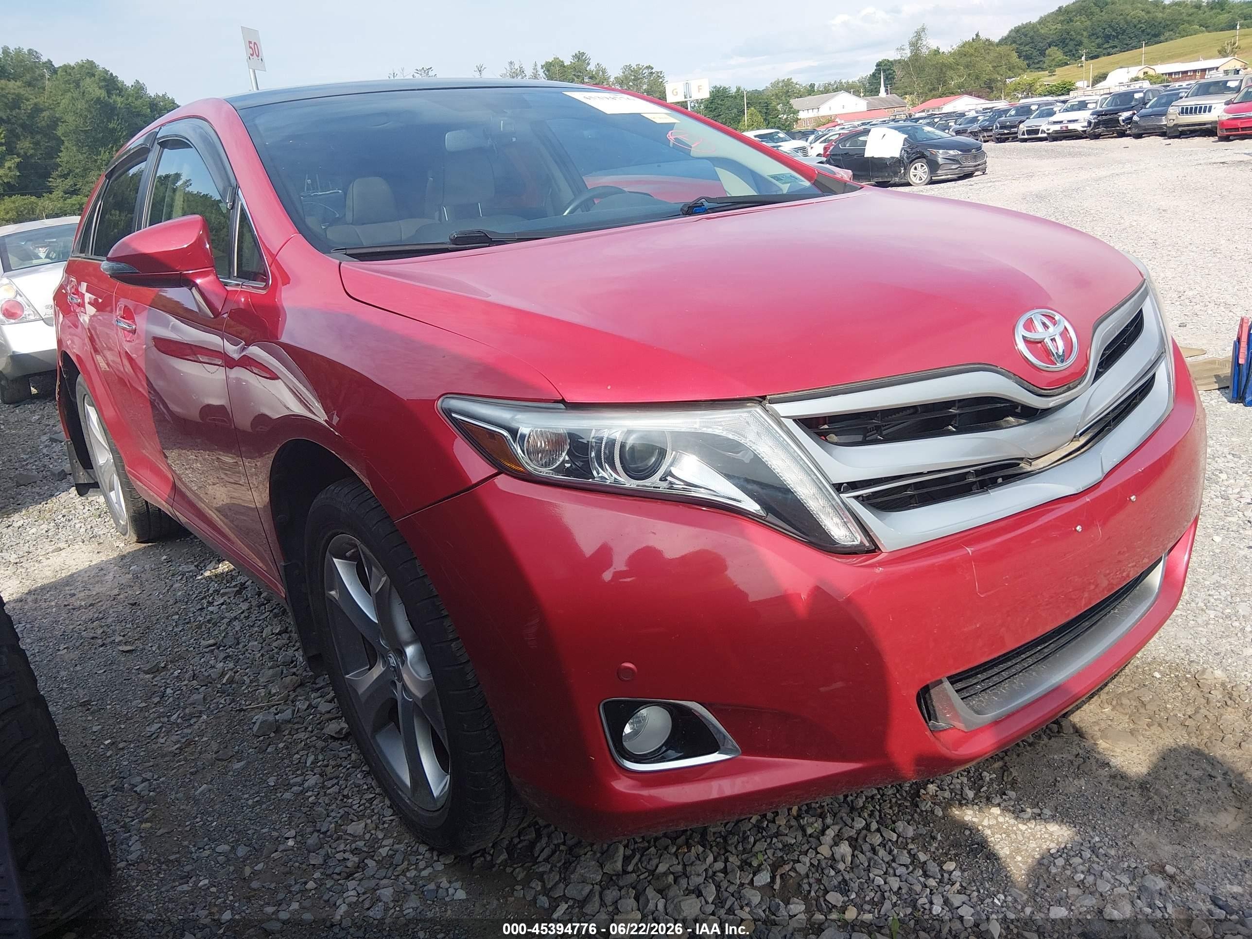 2015 Toyota Venza Limited V6 Red vin: 4T3BK3BB5FU109562