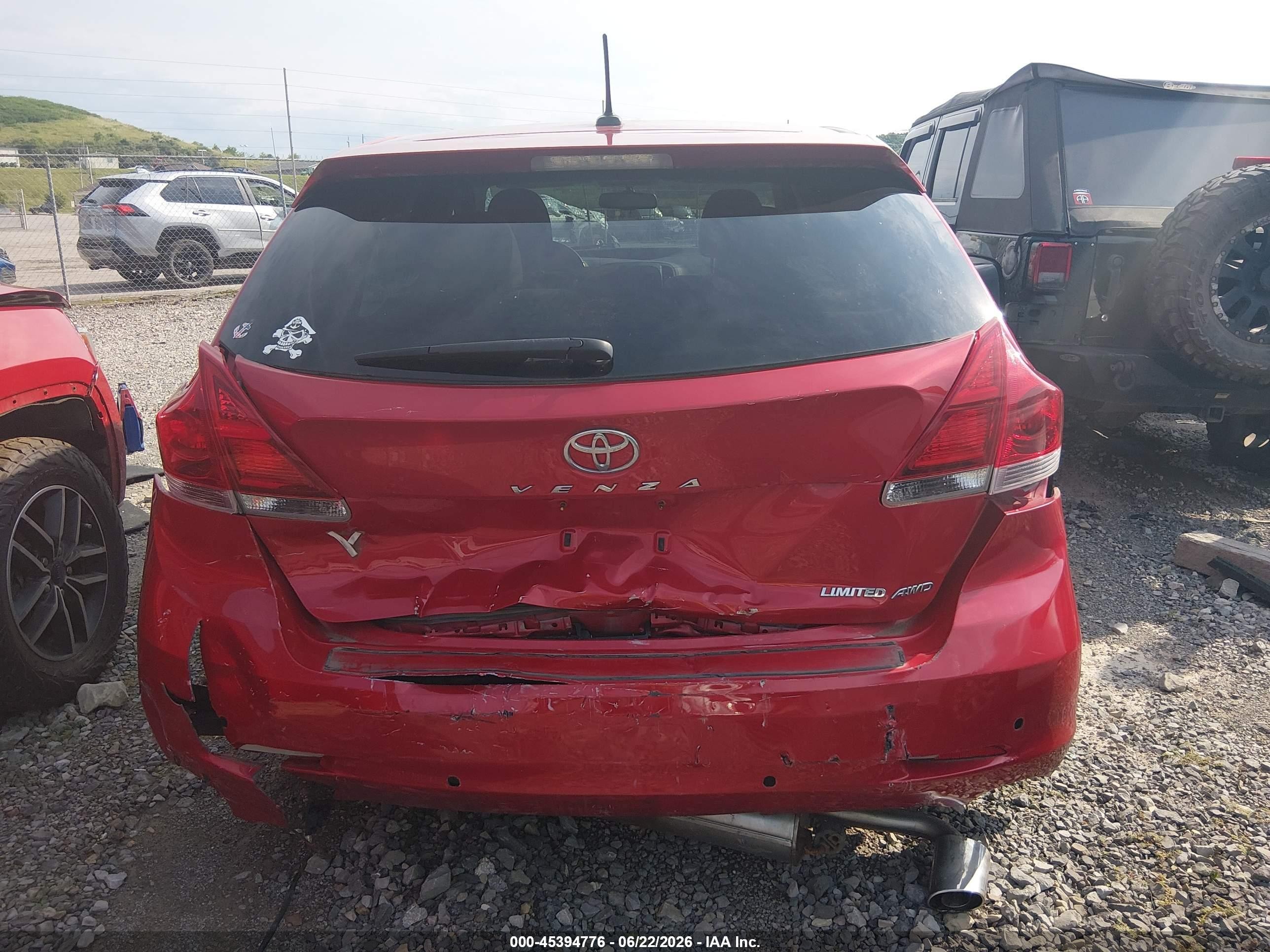 2015 Toyota Venza Limited V6 Red vin: 4T3BK3BB5FU109562