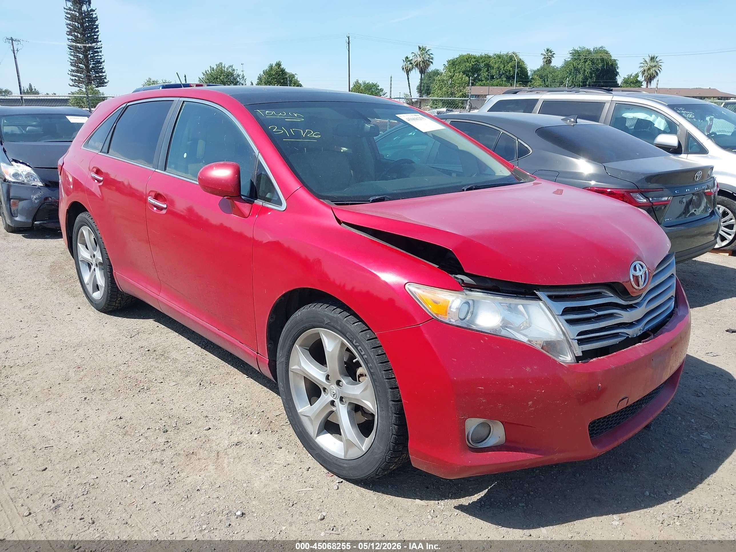 2011 Toyota Venza Base V6 Red vin: 4T3BK3BB6BU046420