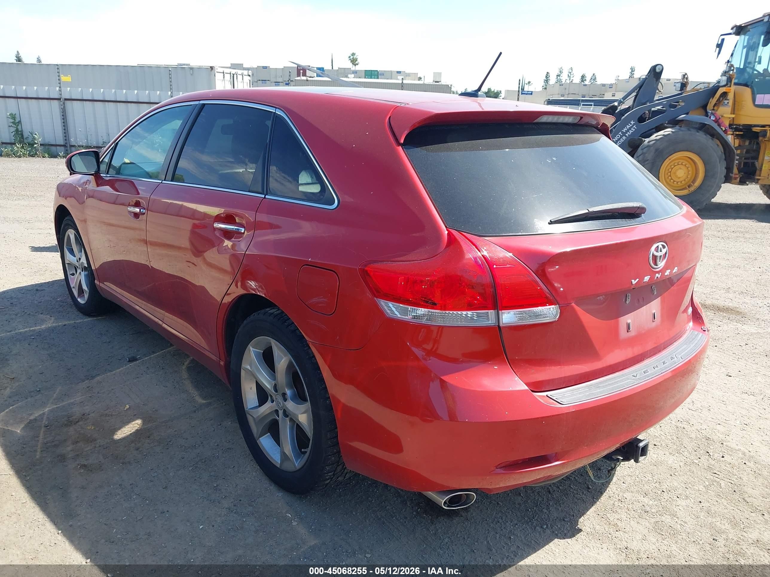2011 Toyota Venza Base V6 Red vin: 4T3BK3BB6BU046420