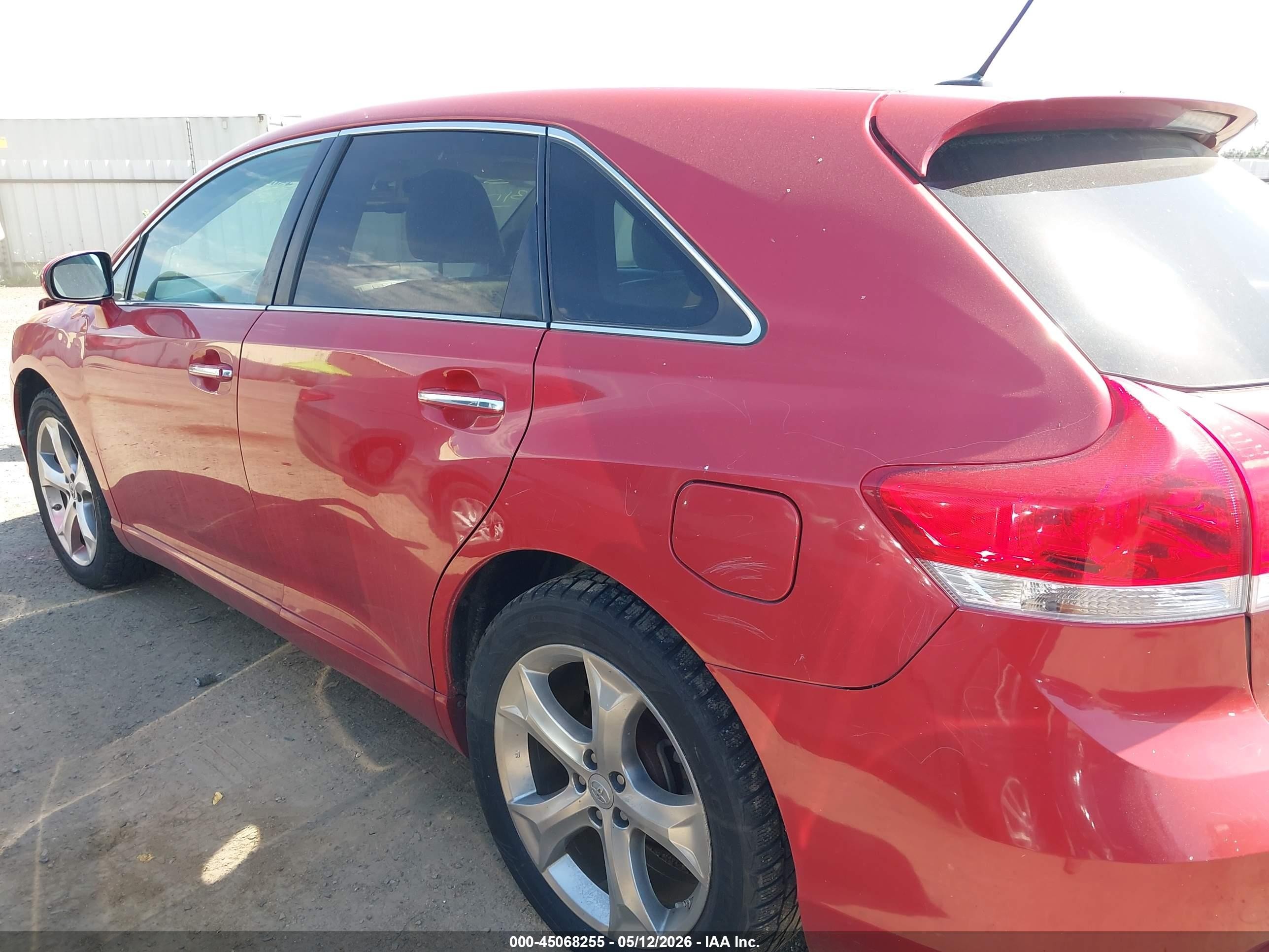 2011 Toyota Venza Base V6 Red vin: 4T3BK3BB6BU046420