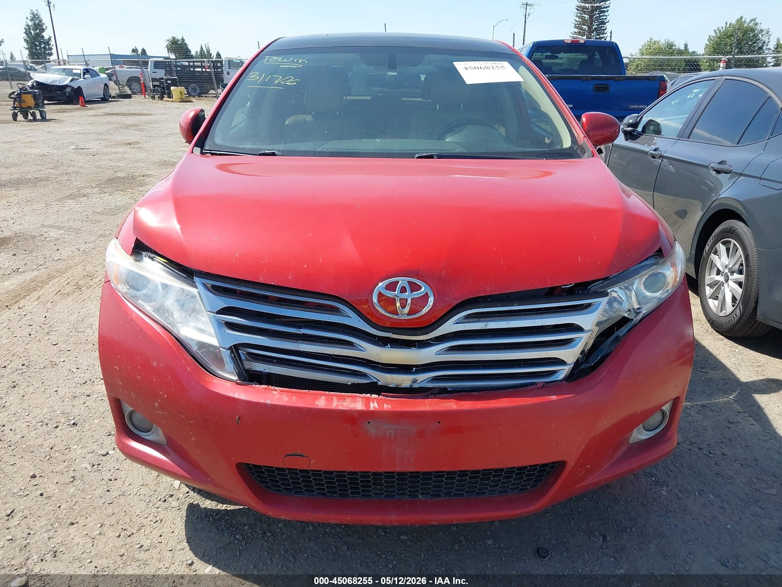 2011 Toyota Venza Base V6 Red vin: 4T3BK3BB6BU046420