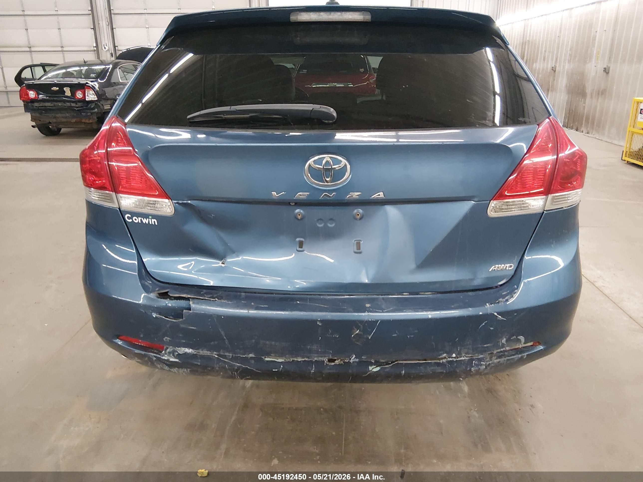 2011 Toyota Venza Base V6 Blue vin: 4T3BK3BB6BU046594