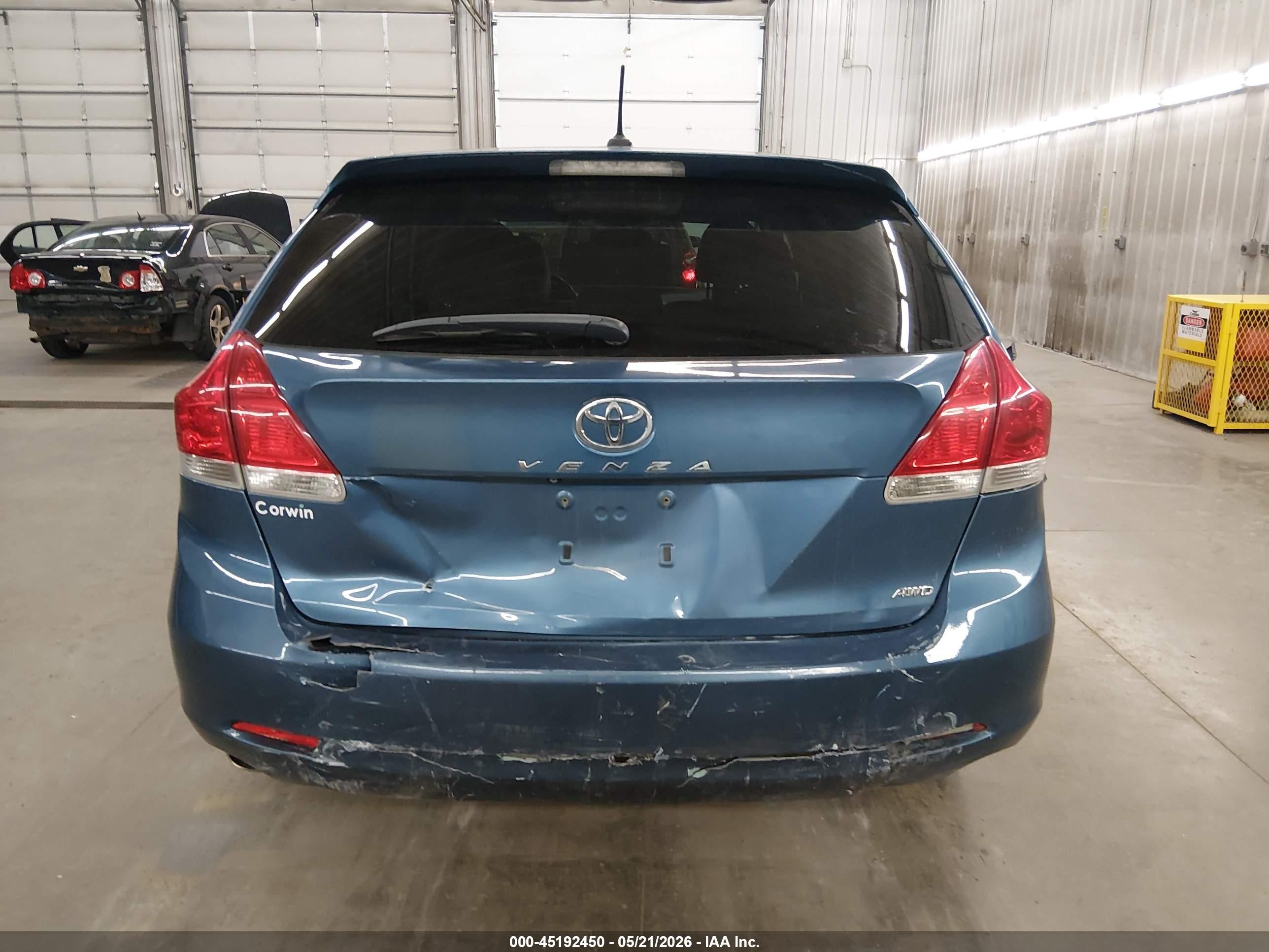 2011 Toyota Venza Base V6 Blue vin: 4T3BK3BB6BU046594
