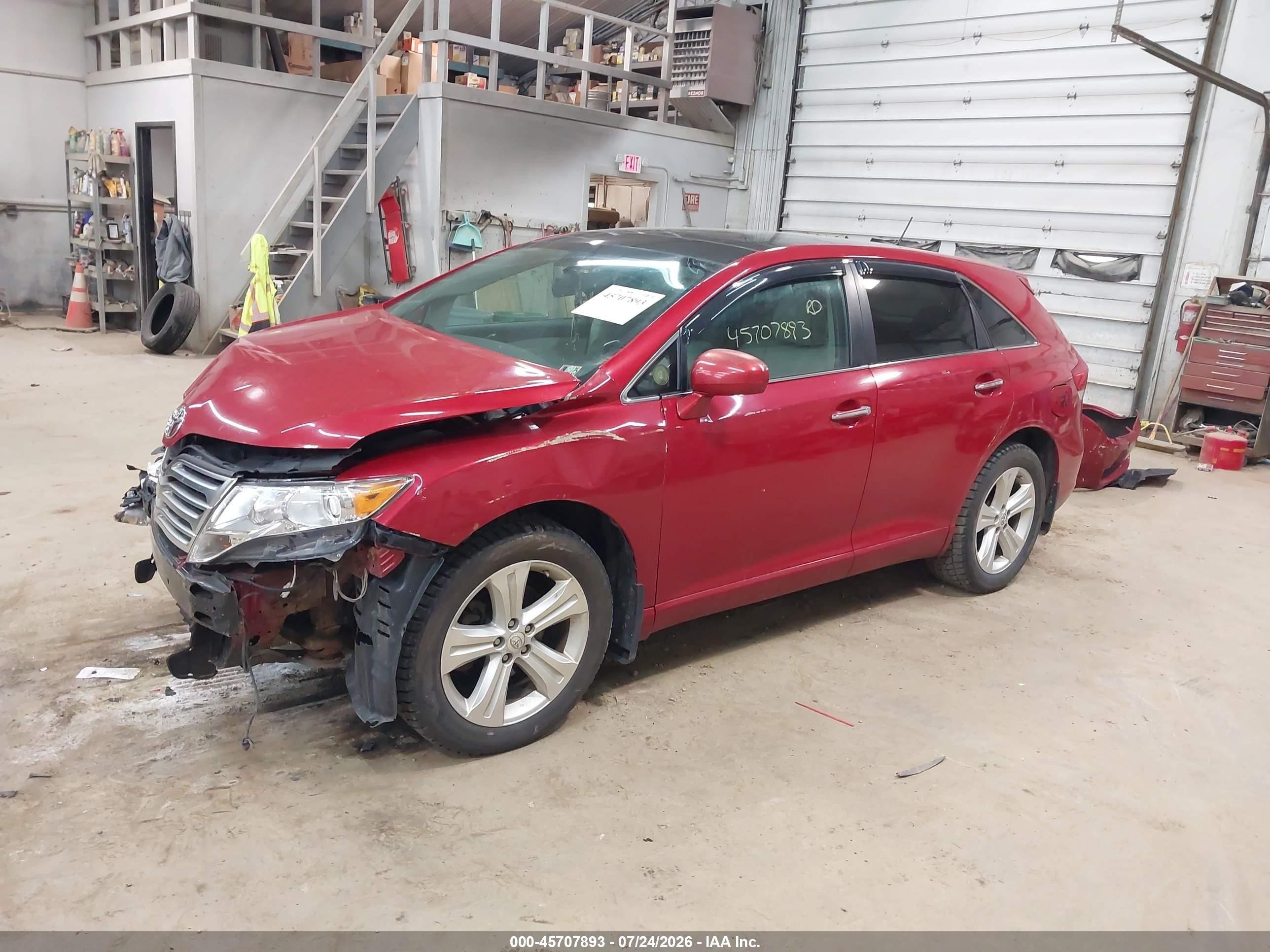 2012 Toyota Venza Limited V6 Burgundy vin: 4T3BK3BB6CU064451