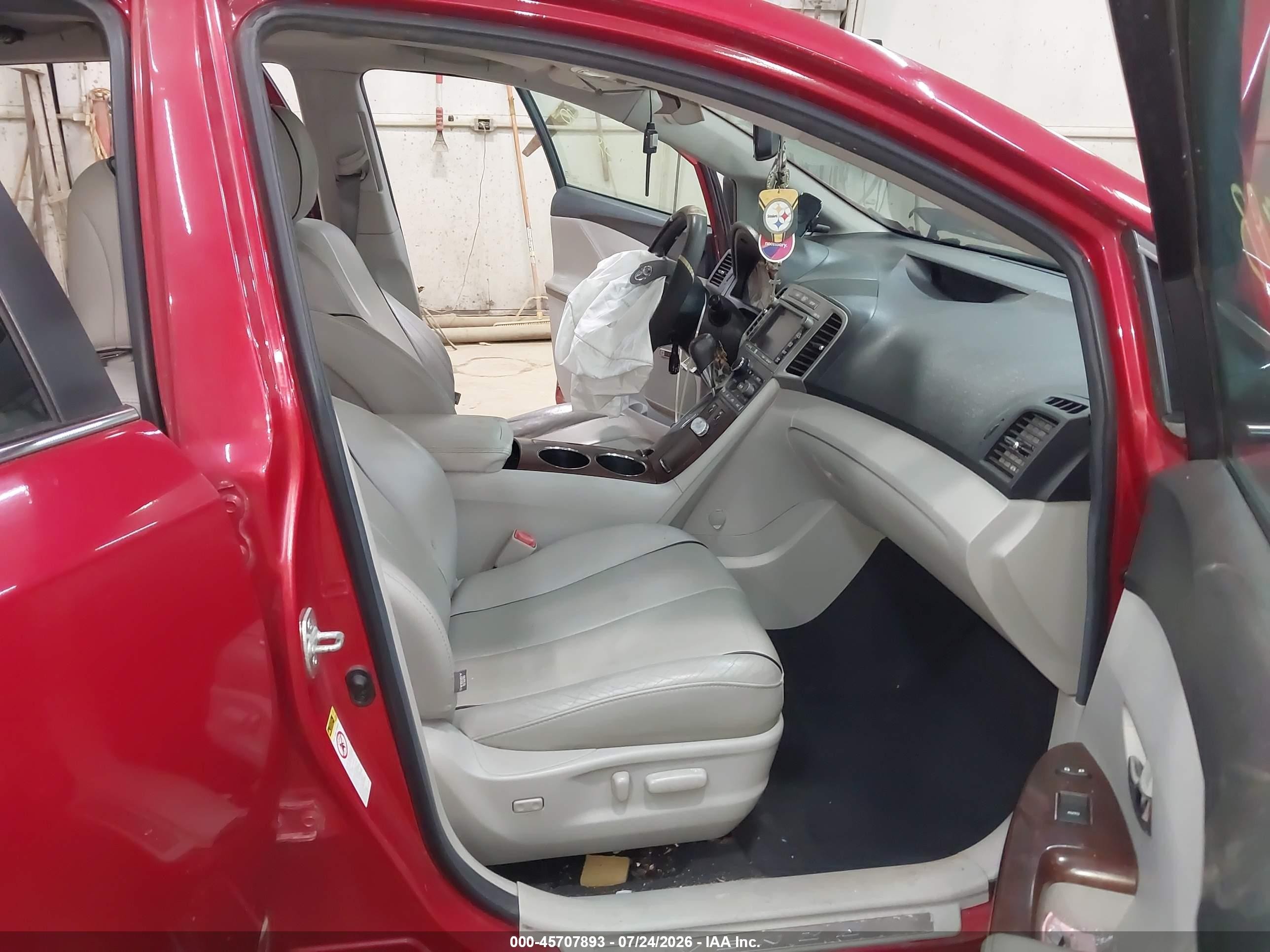 2012 Toyota Venza Limited V6 Burgundy vin: 4T3BK3BB6CU064451