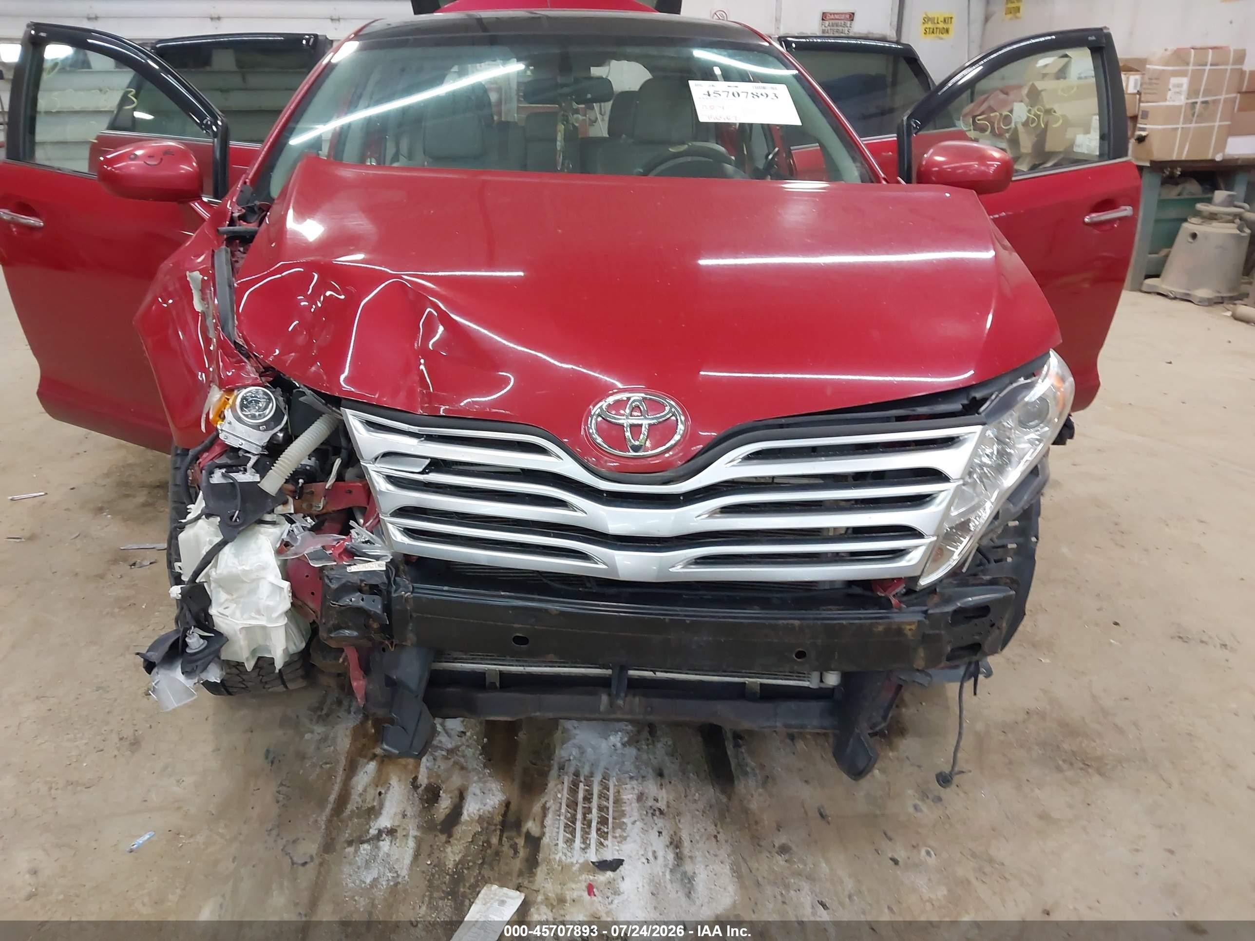 2012 Toyota Venza Limited V6 Burgundy vin: 4T3BK3BB6CU064451