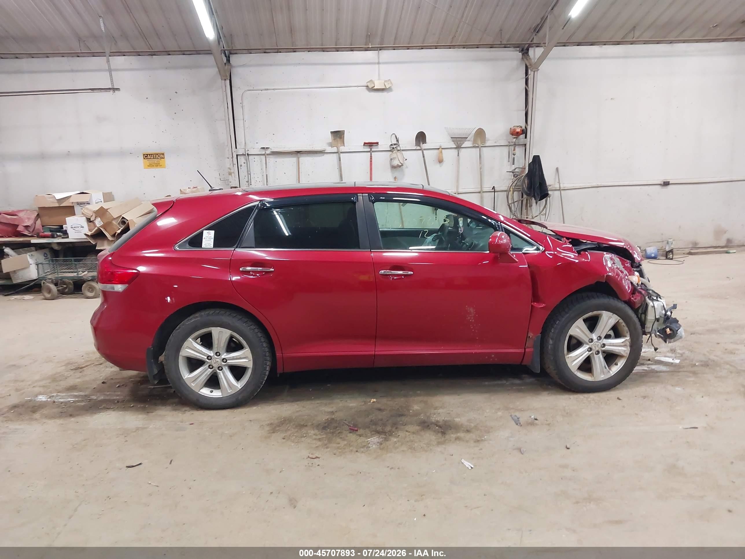 2012 Toyota Venza Limited V6 Burgundy vin: 4T3BK3BB6CU064451
