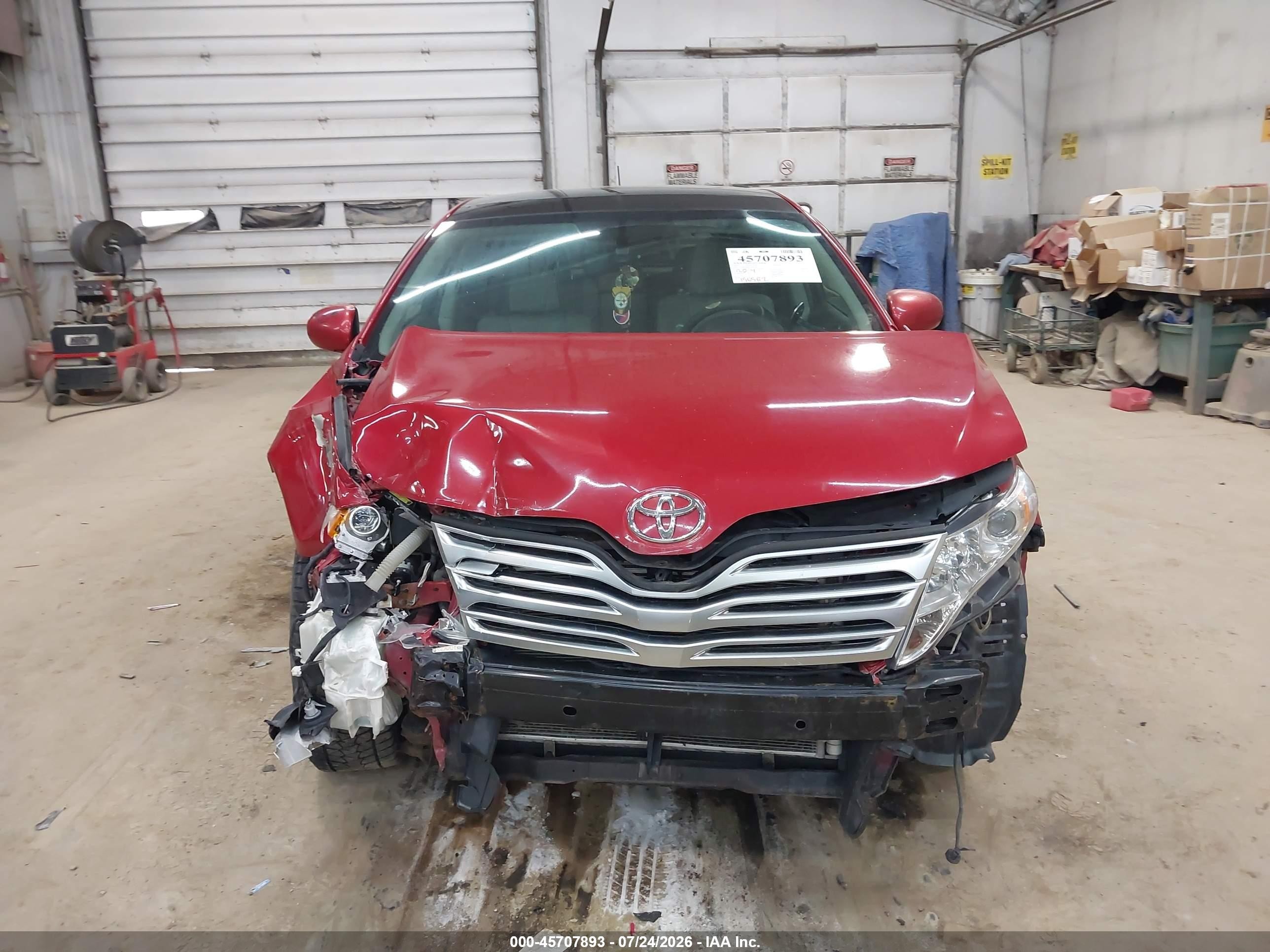 2012 Toyota Venza Limited V6 Burgundy vin: 4T3BK3BB6CU064451