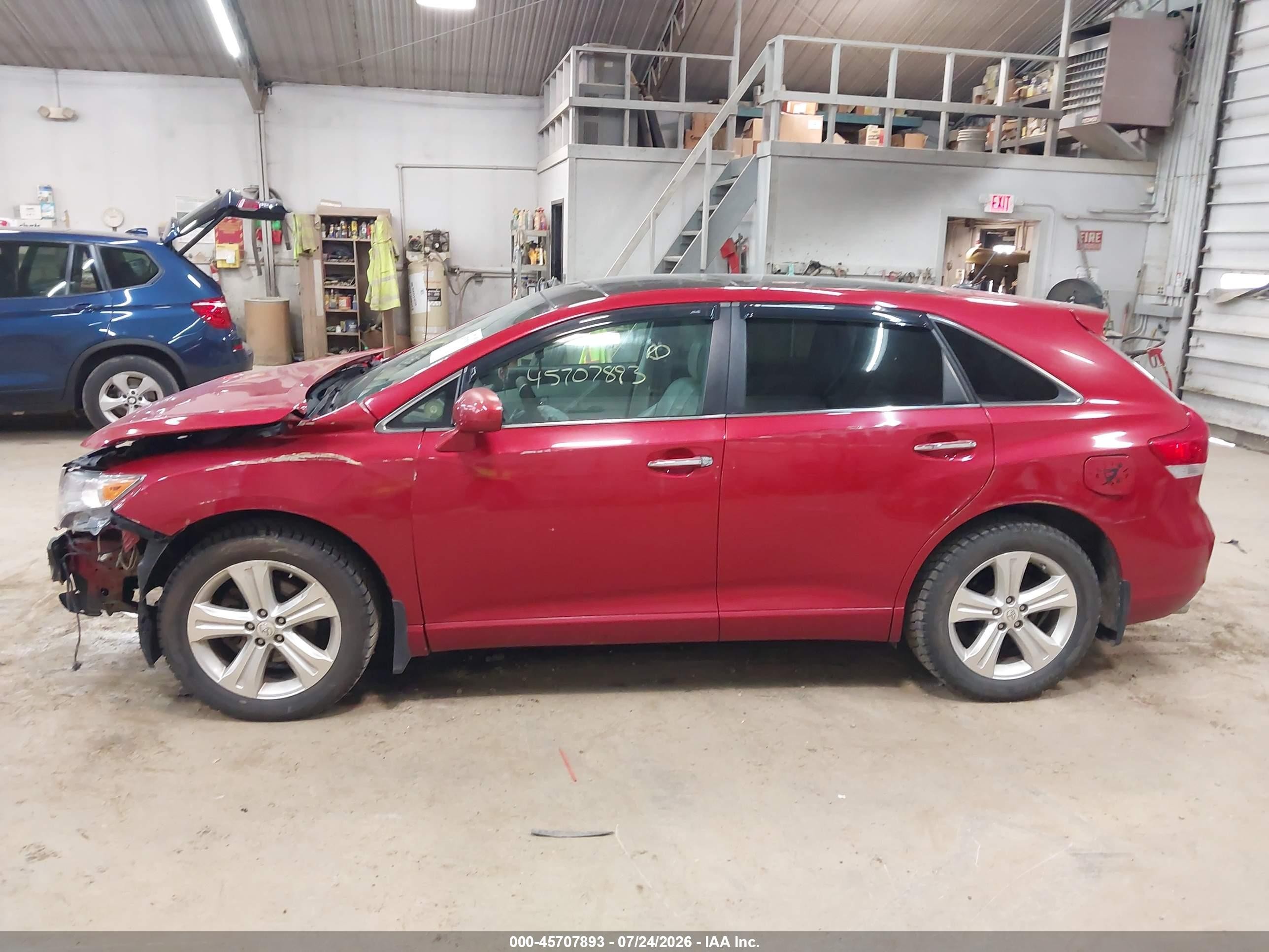 2012 Toyota Venza Limited V6 Burgundy vin: 4T3BK3BB6CU064451