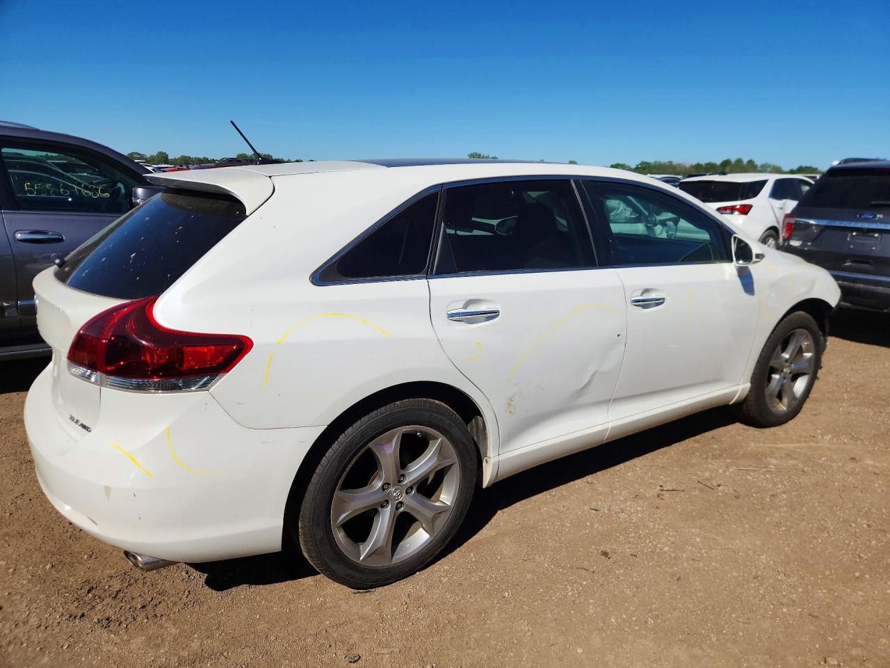 2013 Toyota Venza Xle White vin: 4T3BK3BB6DU078366