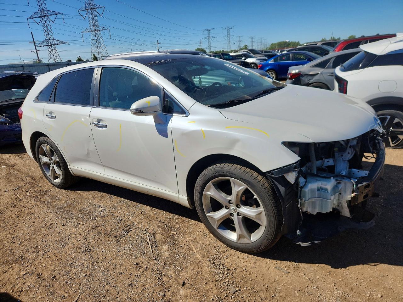 2013 Toyota Venza Xle White vin: 4T3BK3BB6DU078366