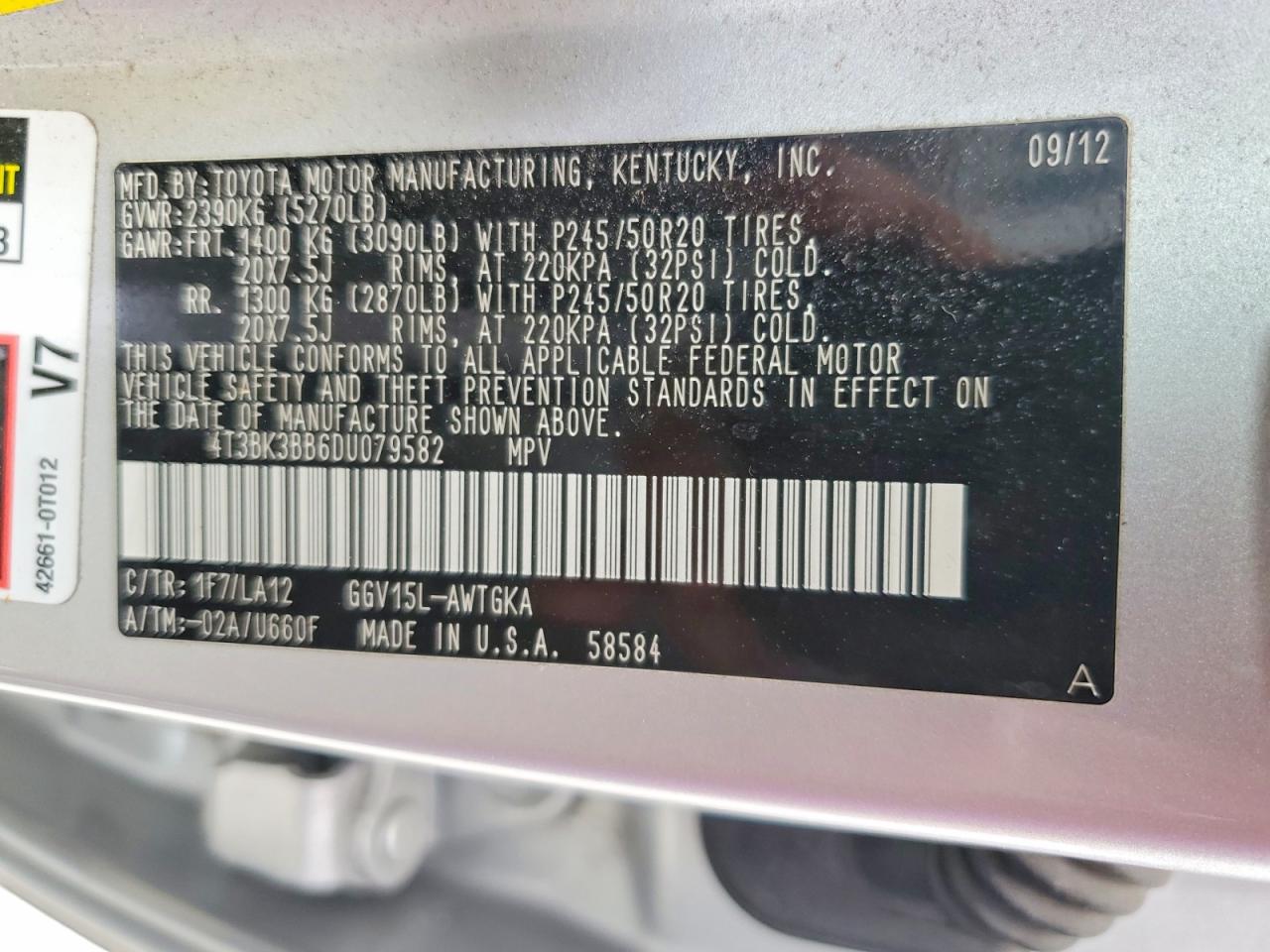2013 Toyota Venza Xle Silver vin: 4T3BK3BB6DU079582