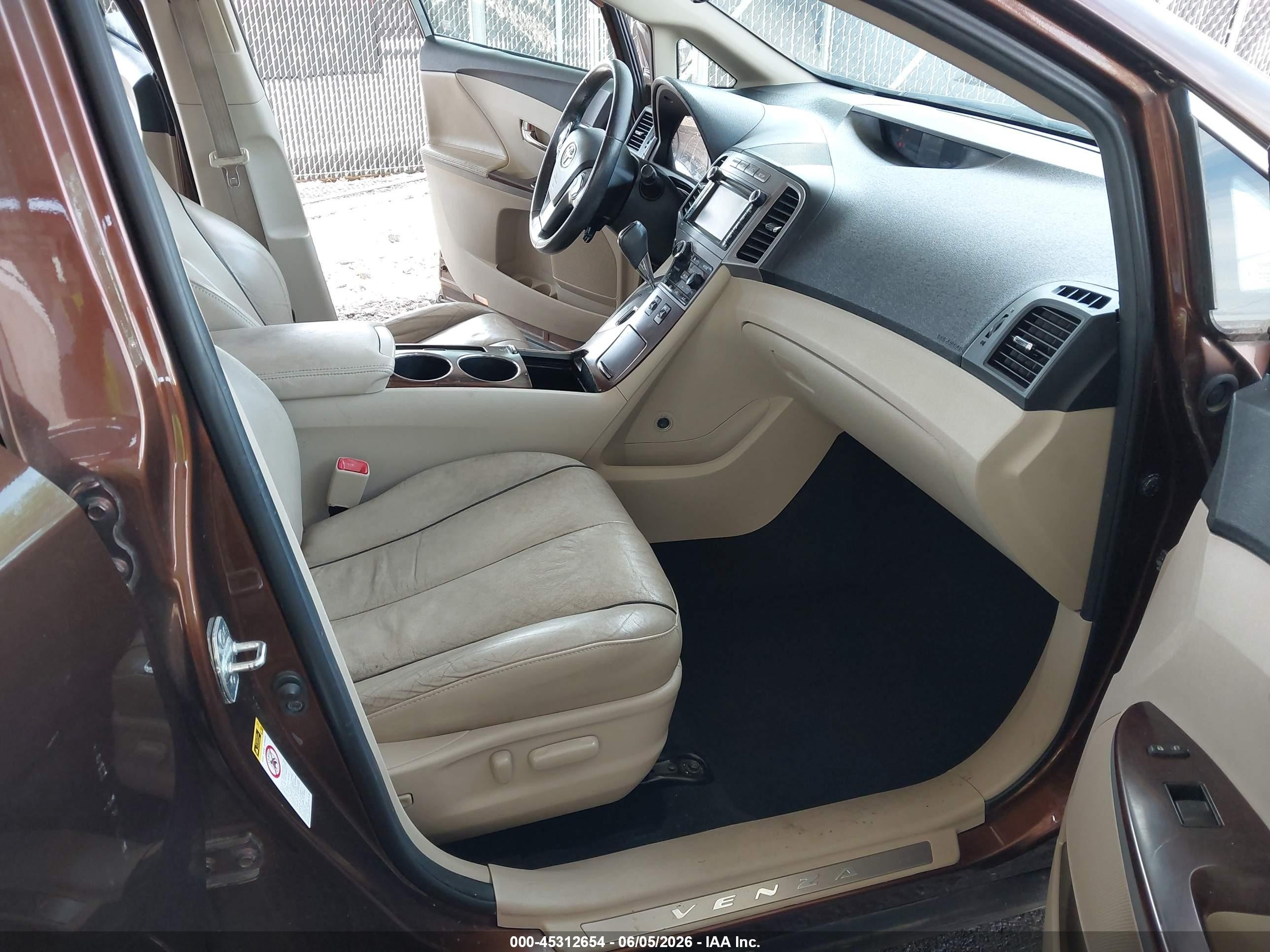 2013 Toyota Venza Xle V6 Brown vin: 4T3BK3BB6DU085222