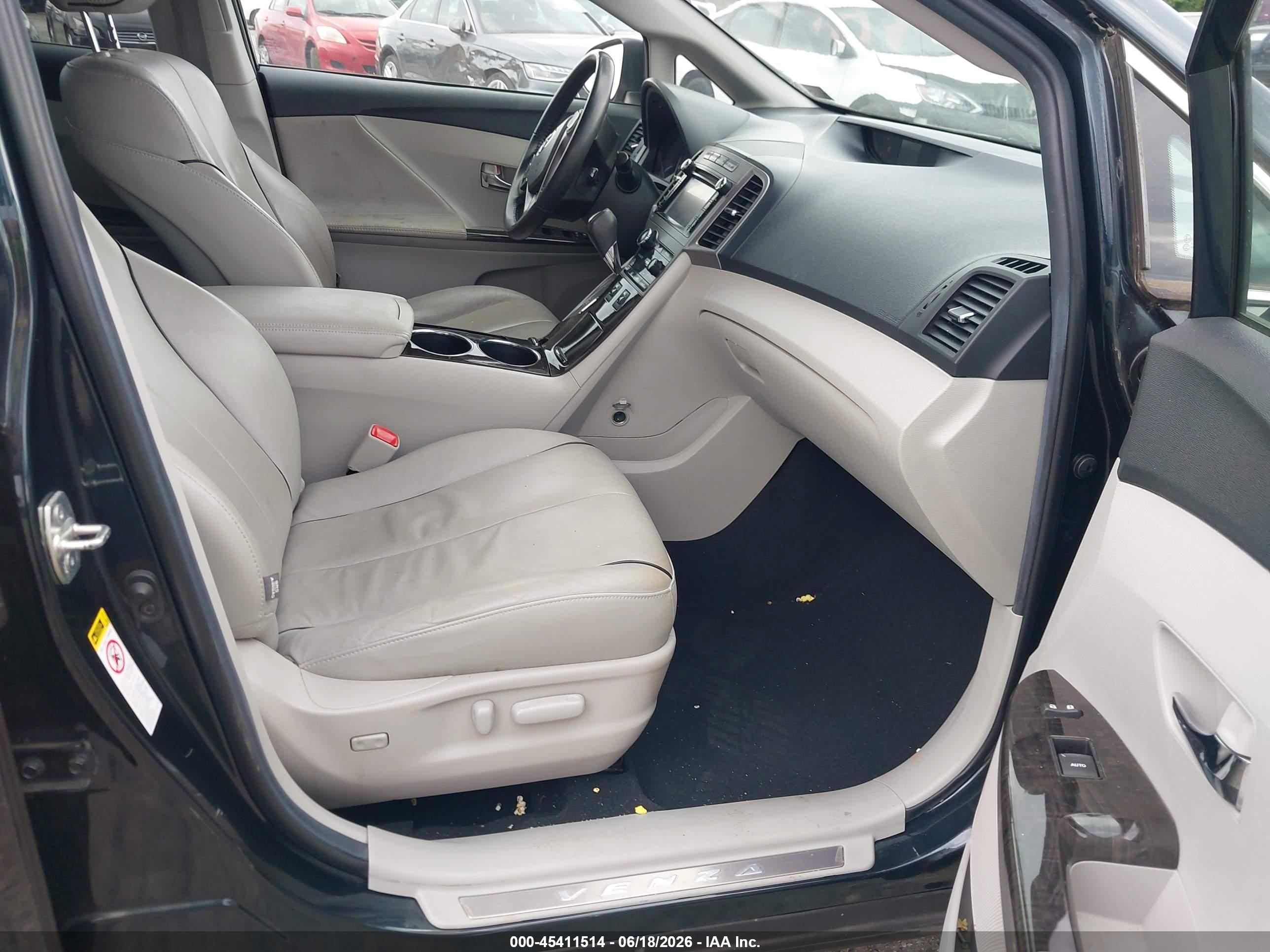 2013 Toyota Venza Xle V6 Black vin: 4T3BK3BB6DU092459