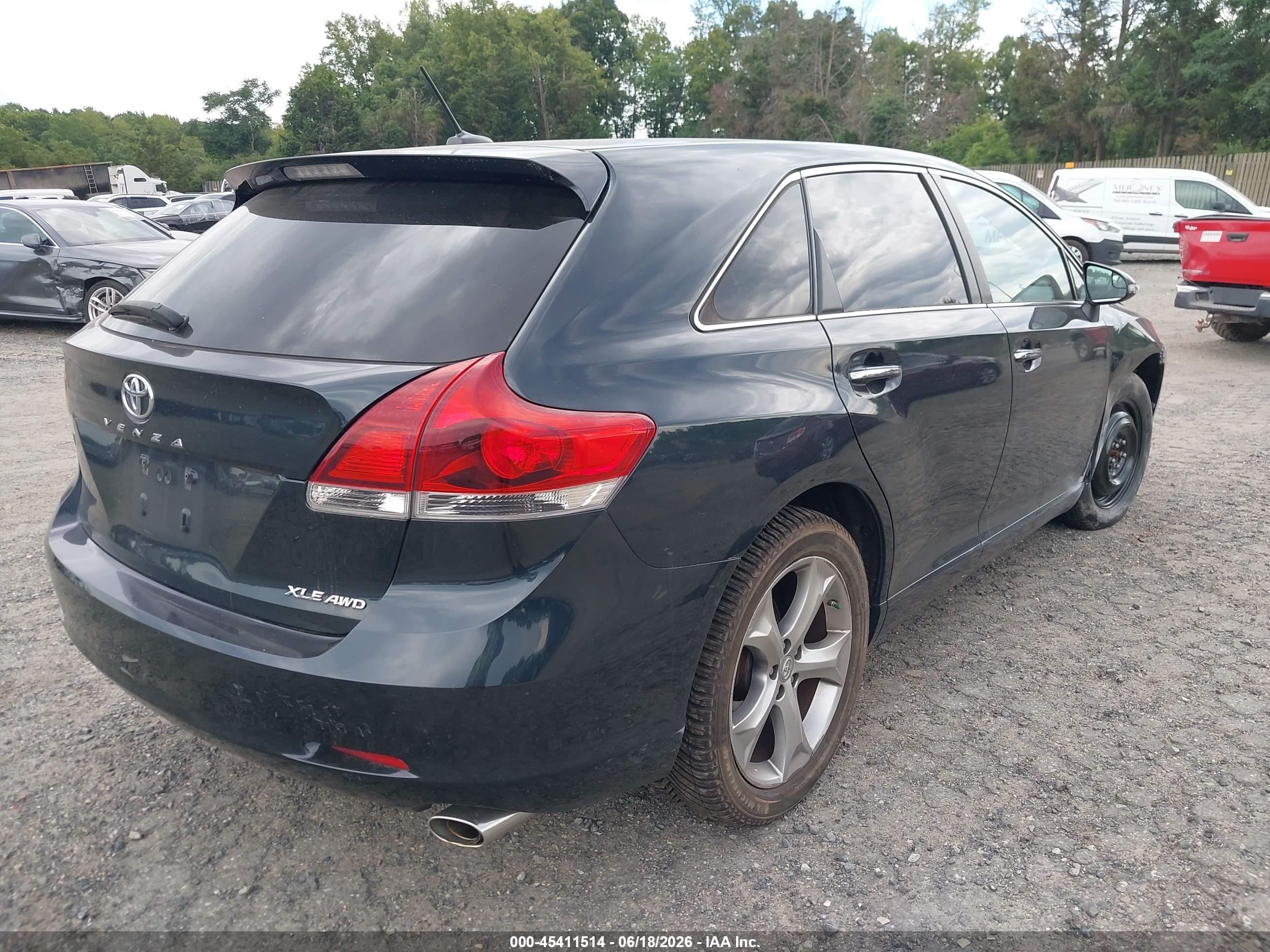 2013 Toyota Venza Xle V6 Black vin: 4T3BK3BB6DU092459