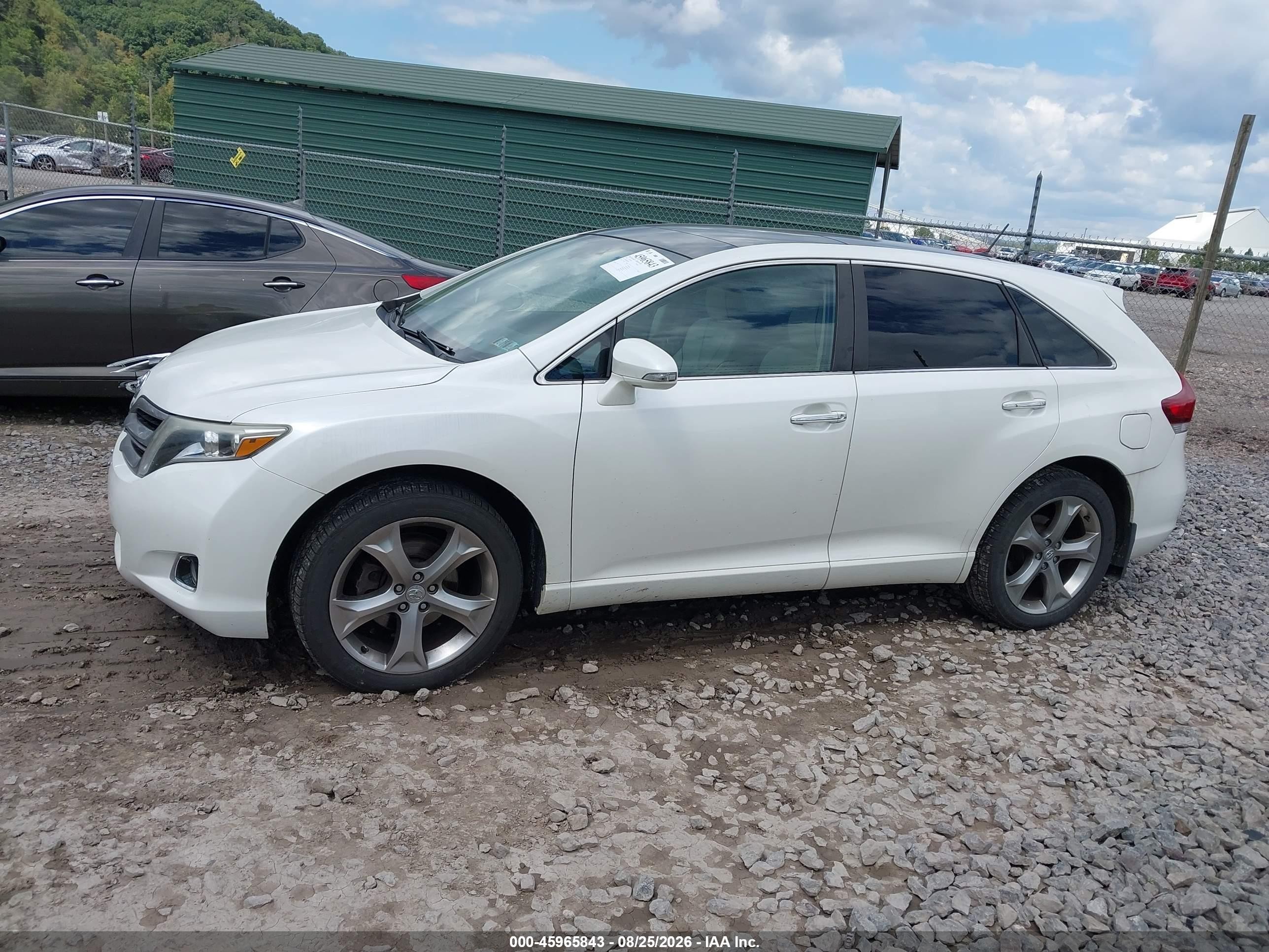 2013 Toyota Venza Limited V6 White vin: 4T3BK3BB6DU095331