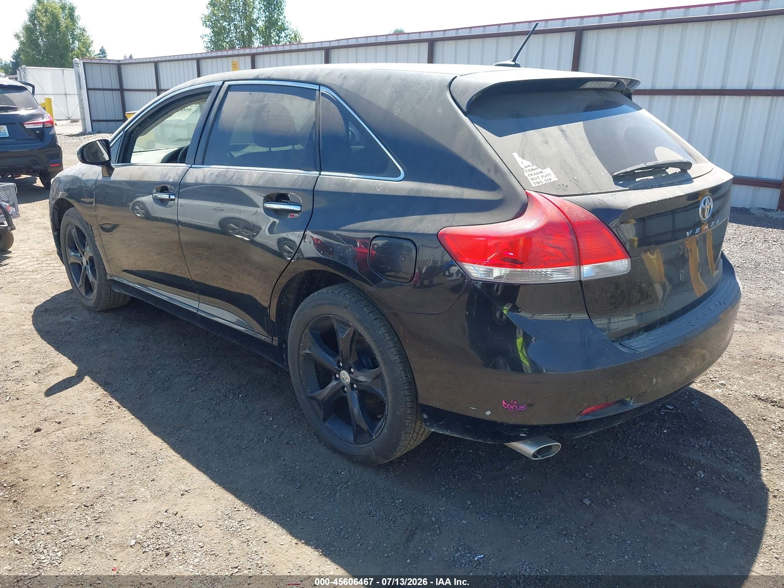 2010 Toyota Venza Base V6 Black vin: 4T3BK3BB7AU039748