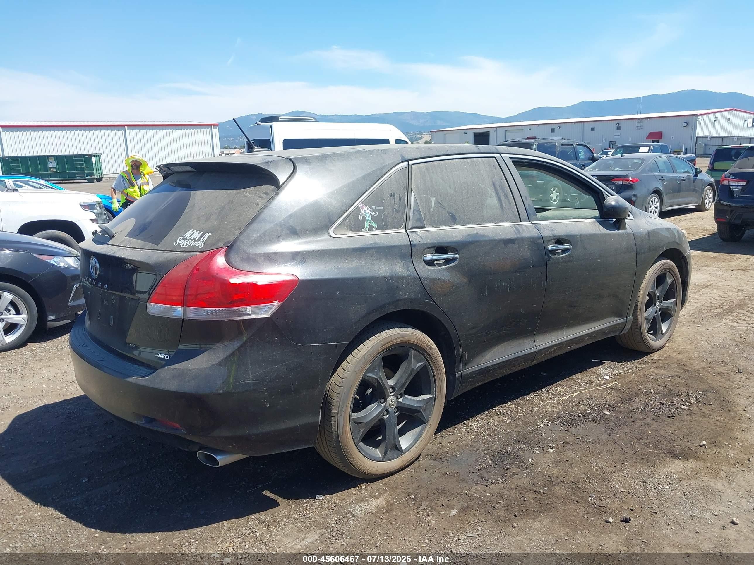 2010 Toyota Venza Base V6 Black vin: 4T3BK3BB7AU039748
