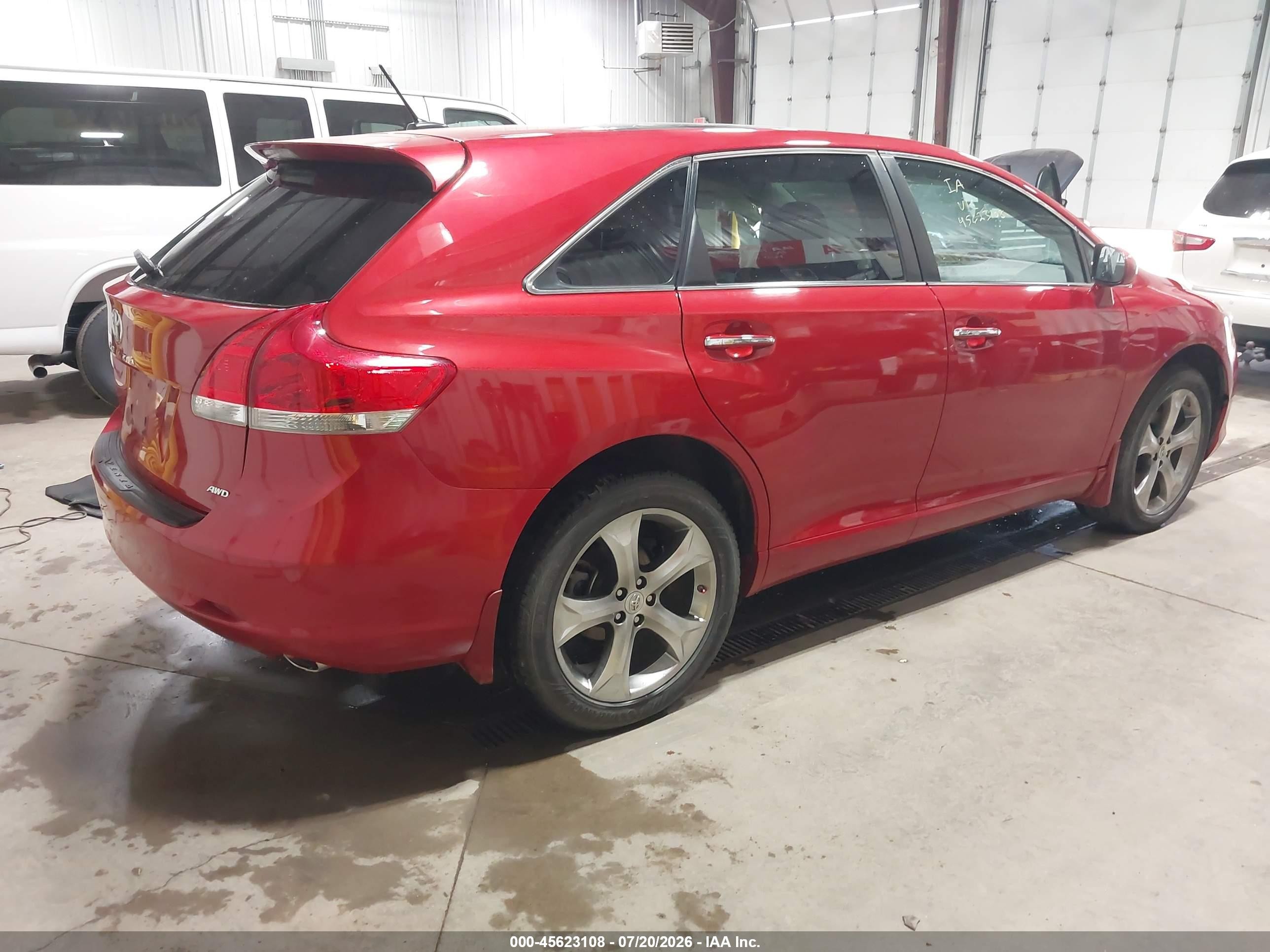 2011 Toyota Venza Base V6 Red vin: 4T3BK3BB7BU052257
