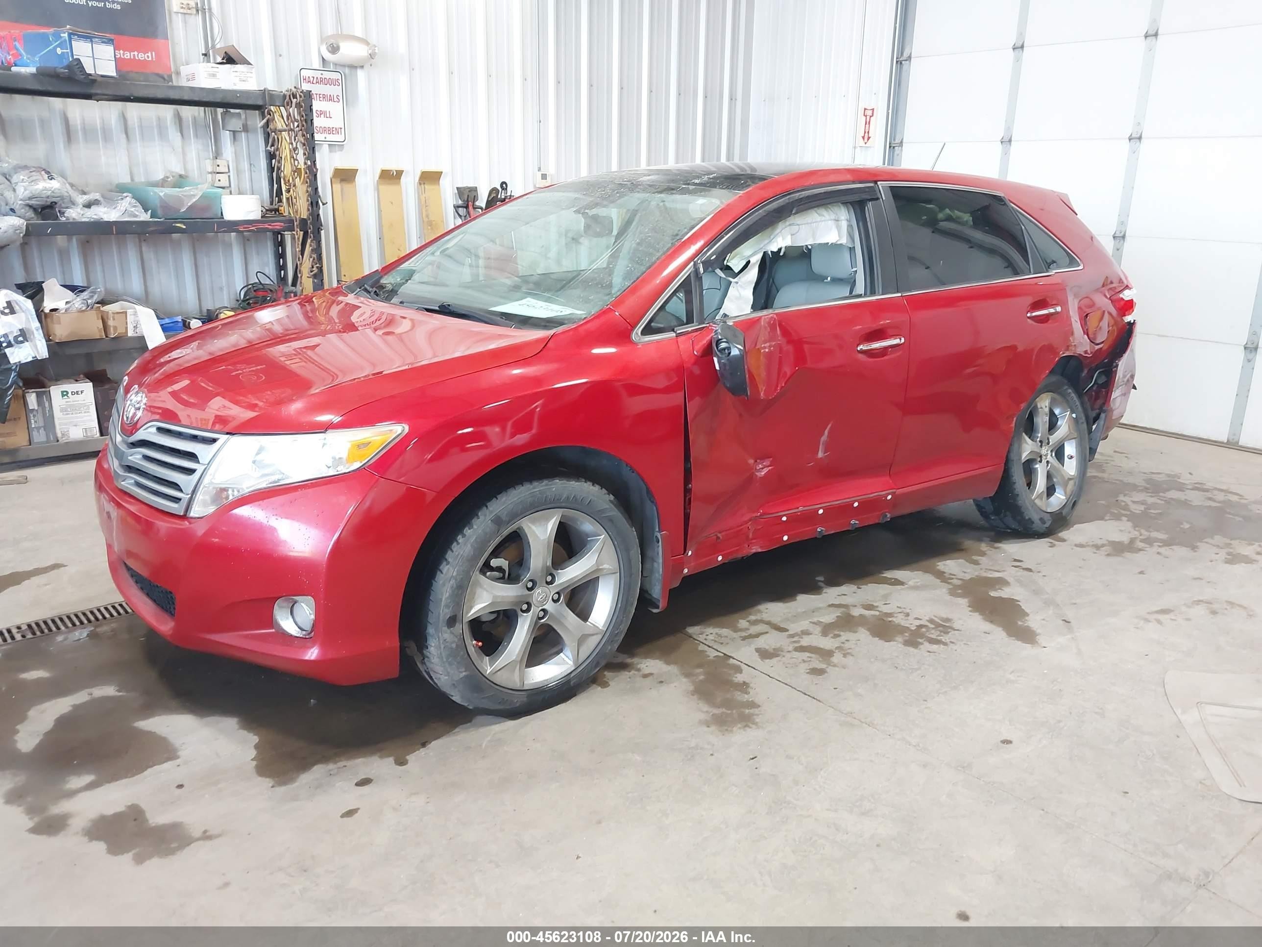2011 Toyota Venza Base V6 Red vin: 4T3BK3BB7BU052257