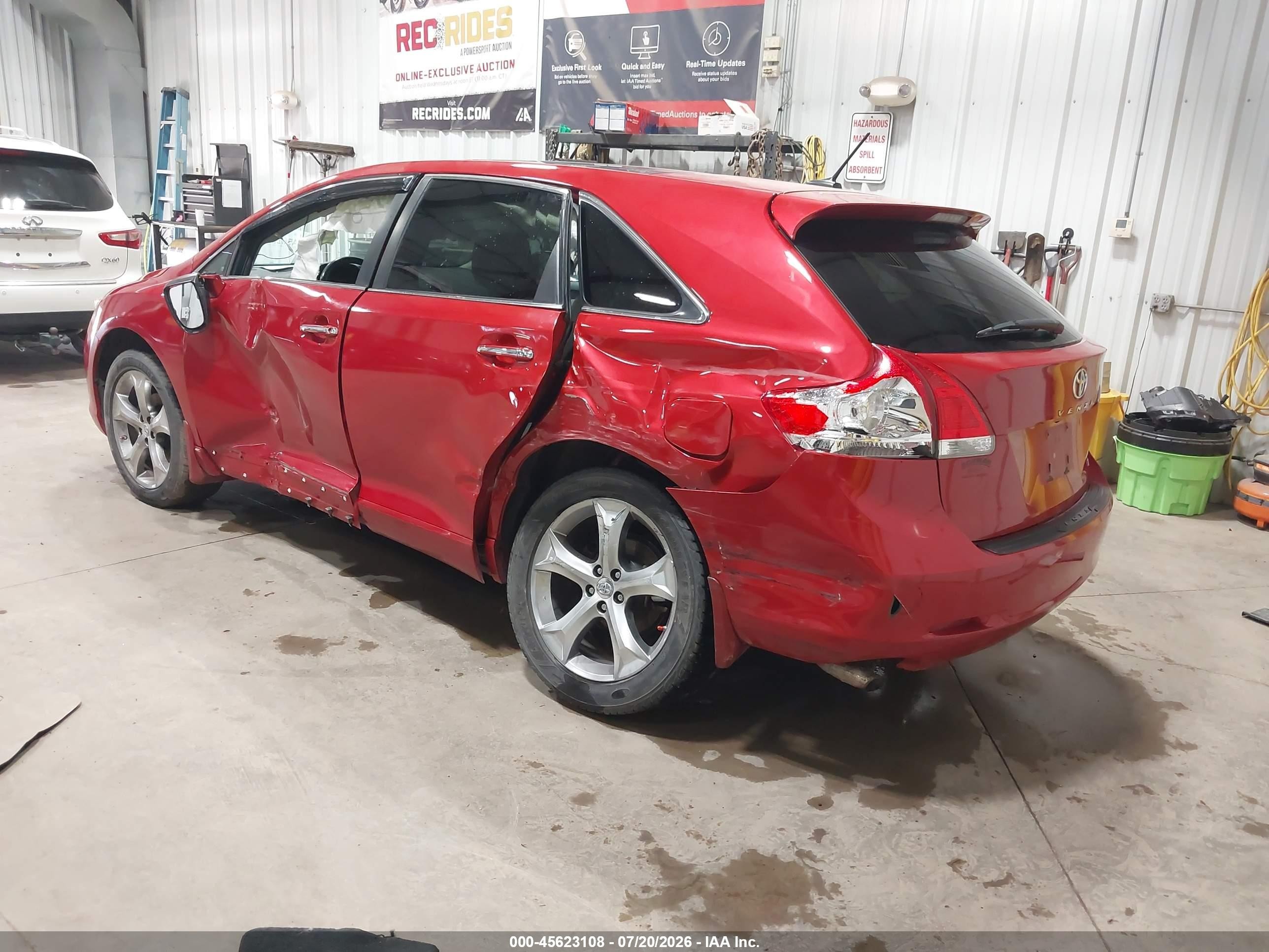2011 Toyota Venza Base V6 Red vin: 4T3BK3BB7BU052257