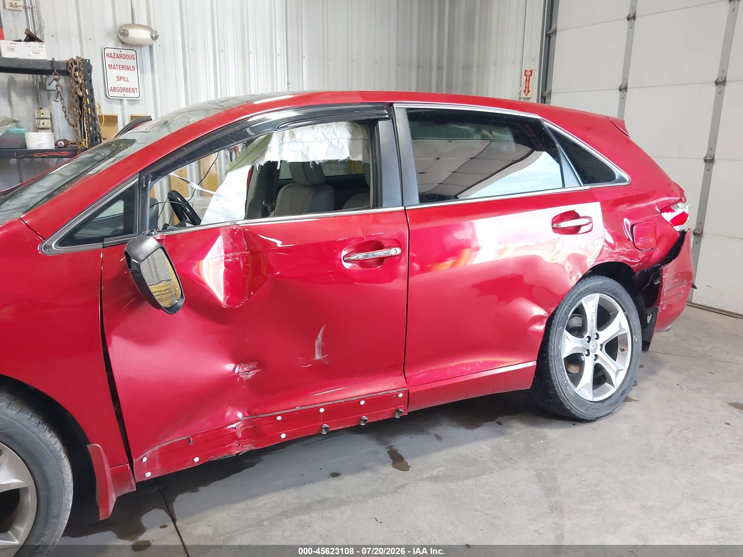 2011 Toyota Venza Base V6 Red vin: 4T3BK3BB7BU052257