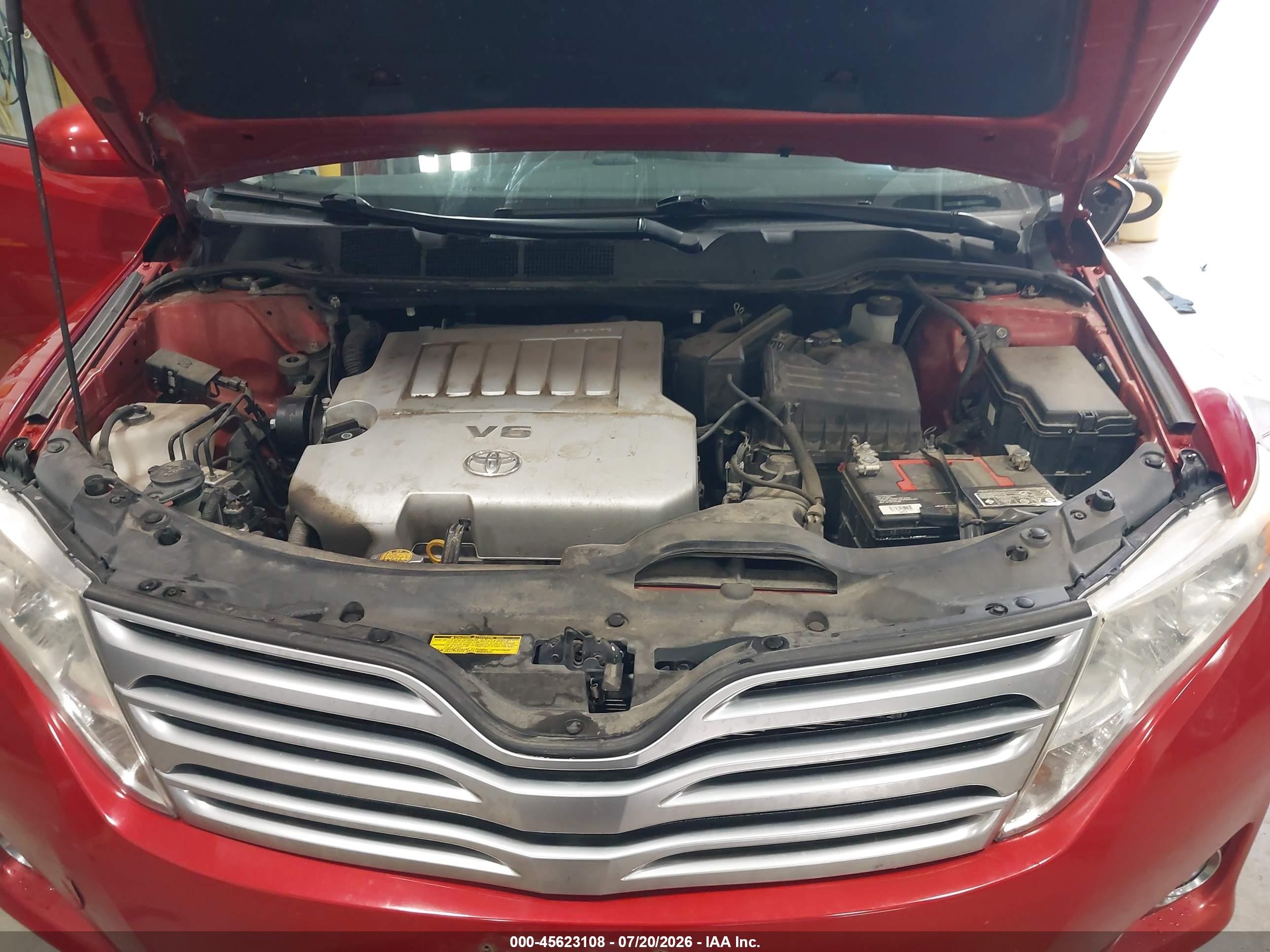 2011 Toyota Venza Base V6 Red vin: 4T3BK3BB7BU052257